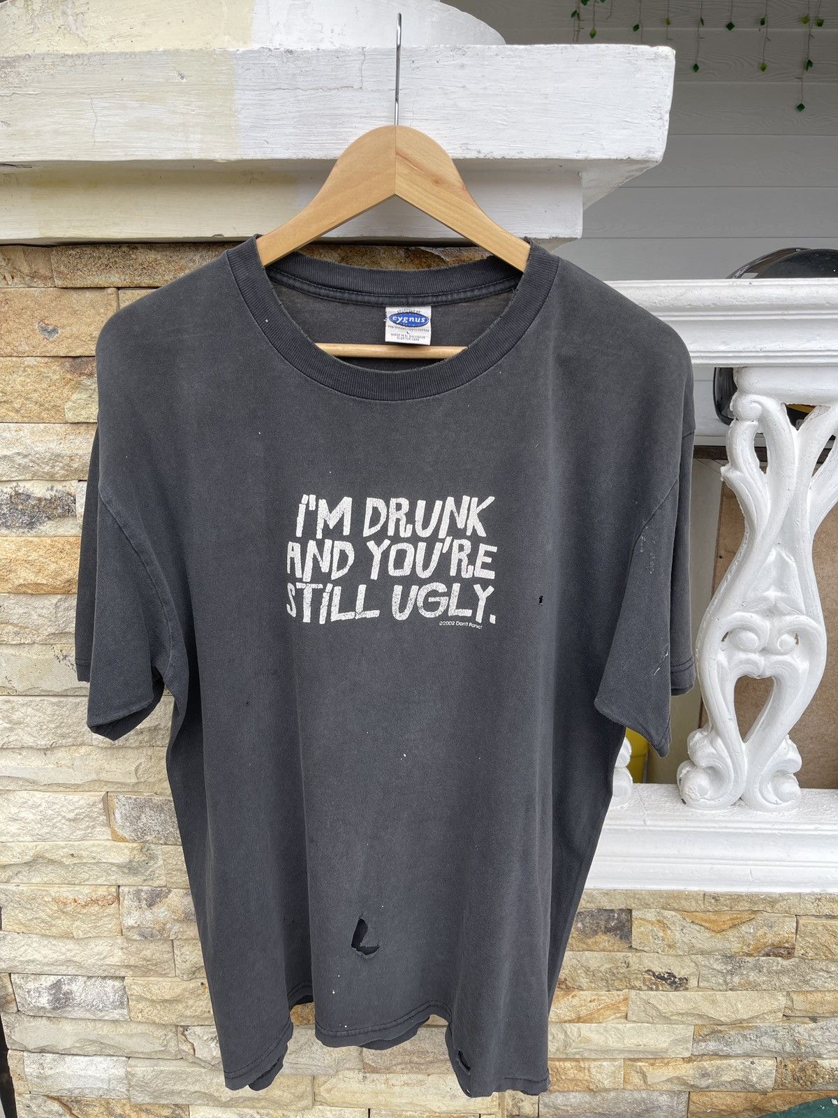 Vintage Rare🔥Vintage 90s THRASHED FADED Don’t Panic Tee Size US L / EU 52-54 / 3 - 3 Thumbnail