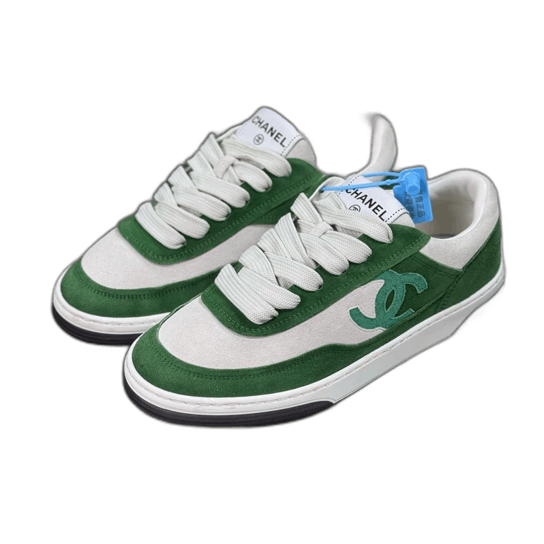 Chanel CHANEL White Green Sneakers Size 37 Size US 7 / IT 37 - 1 Thumbnail