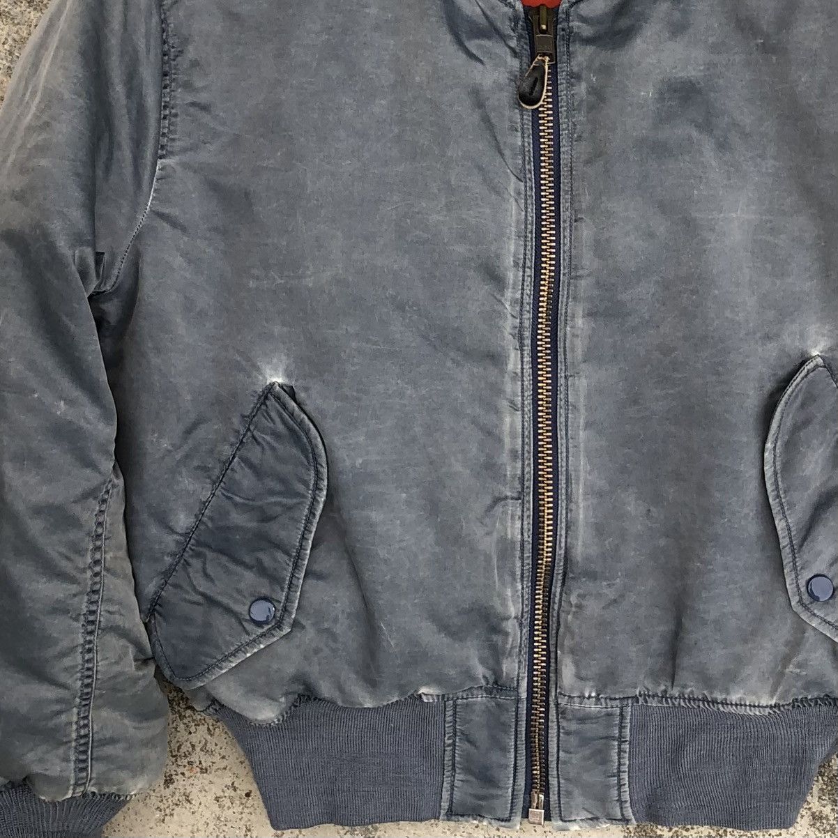 Vintage Vintage Air Force Sun Faded Intermedjate Ma-1 Bomber Jacket Size US M / EU 48-50 / 2 - 3 Thumbnail