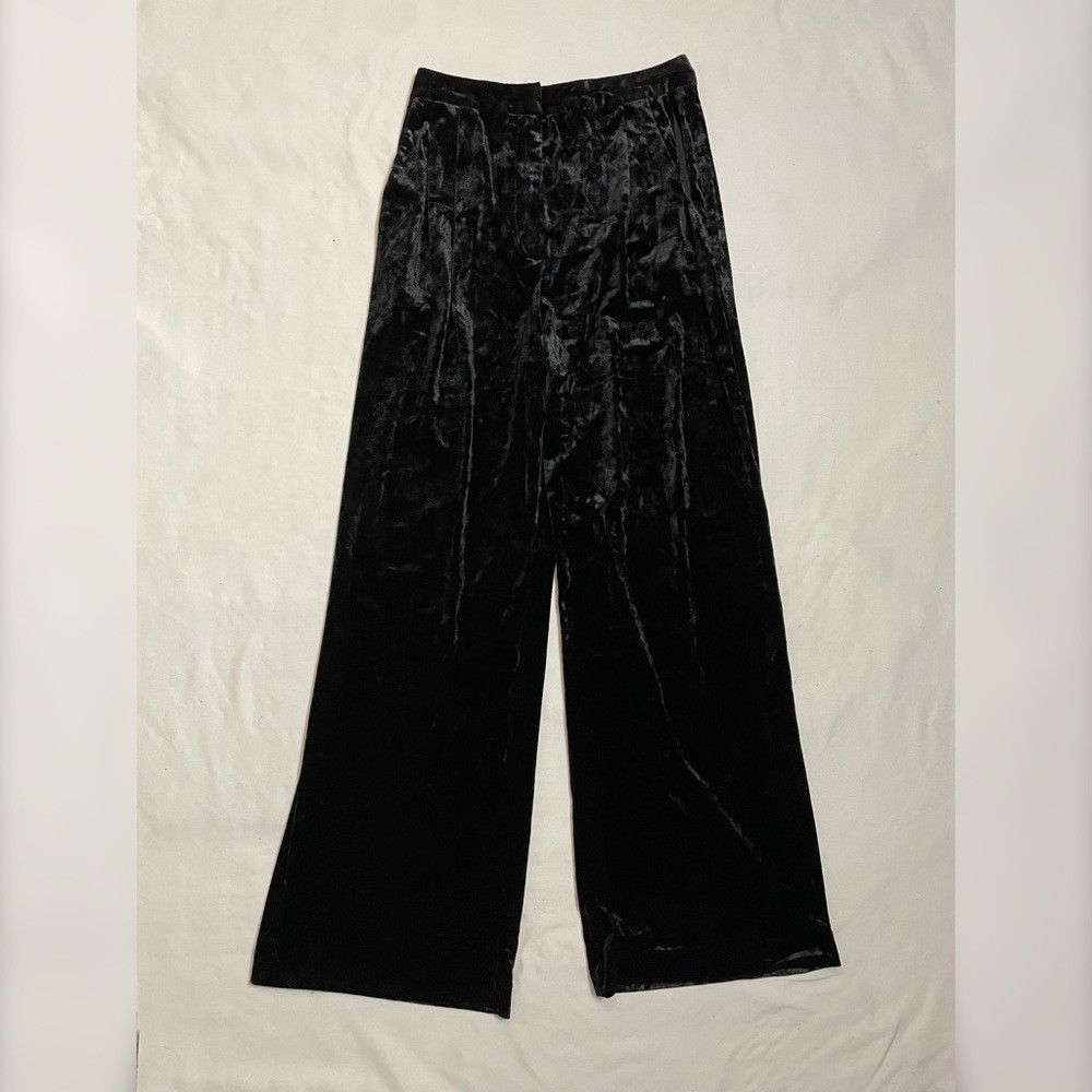 Other NWT New Leyden Black Velvet Casual Pants Size S Size 28" / US 6 / IT 42 - 1 Thumbnail