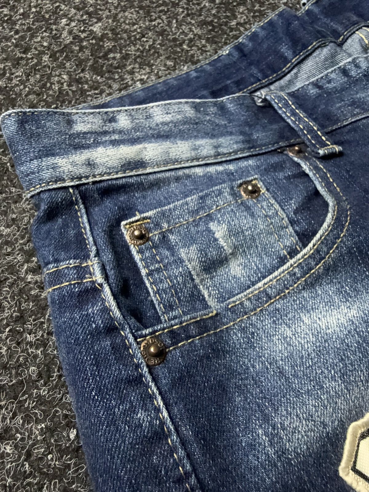 Dsquared2 Retro Y2K 00s Dsquared2 Distressed Patchwork Jeans 54 Italy Size US 36 / EU 52 - 8 Thumbnail