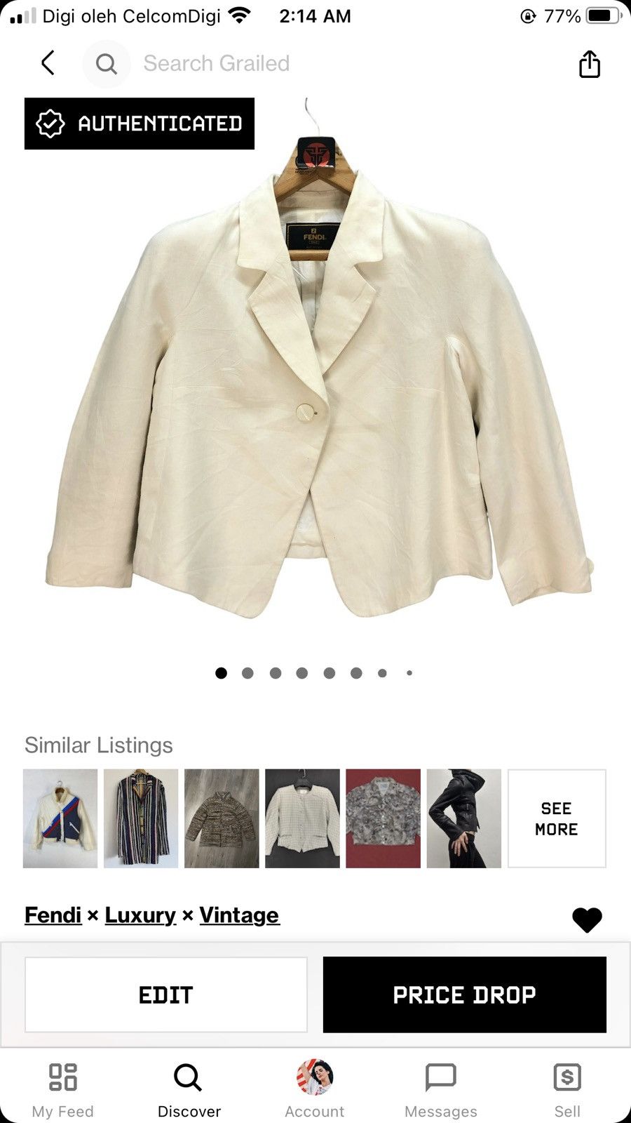 Fendi FENDI 365 CROPPED JACKET #7188-117 Size M / US 6-8 / IT 42-44 - 12 Thumbnail