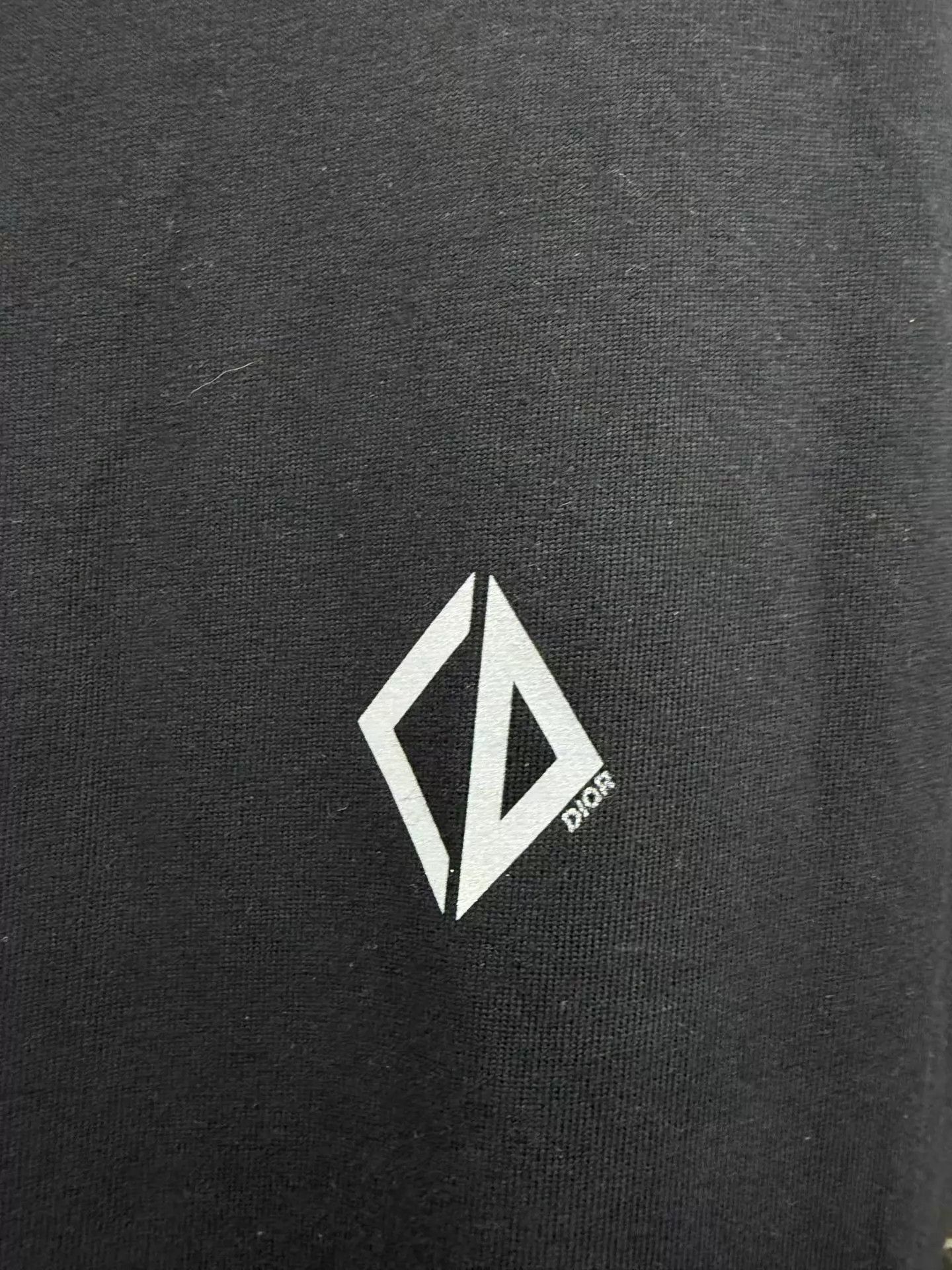 Dior DIOR 25 Black CD Diamond Cotton Crew Short Sleeve T-shirt L Size US L / EU 52-54 / 3 - 3 Thumbnail