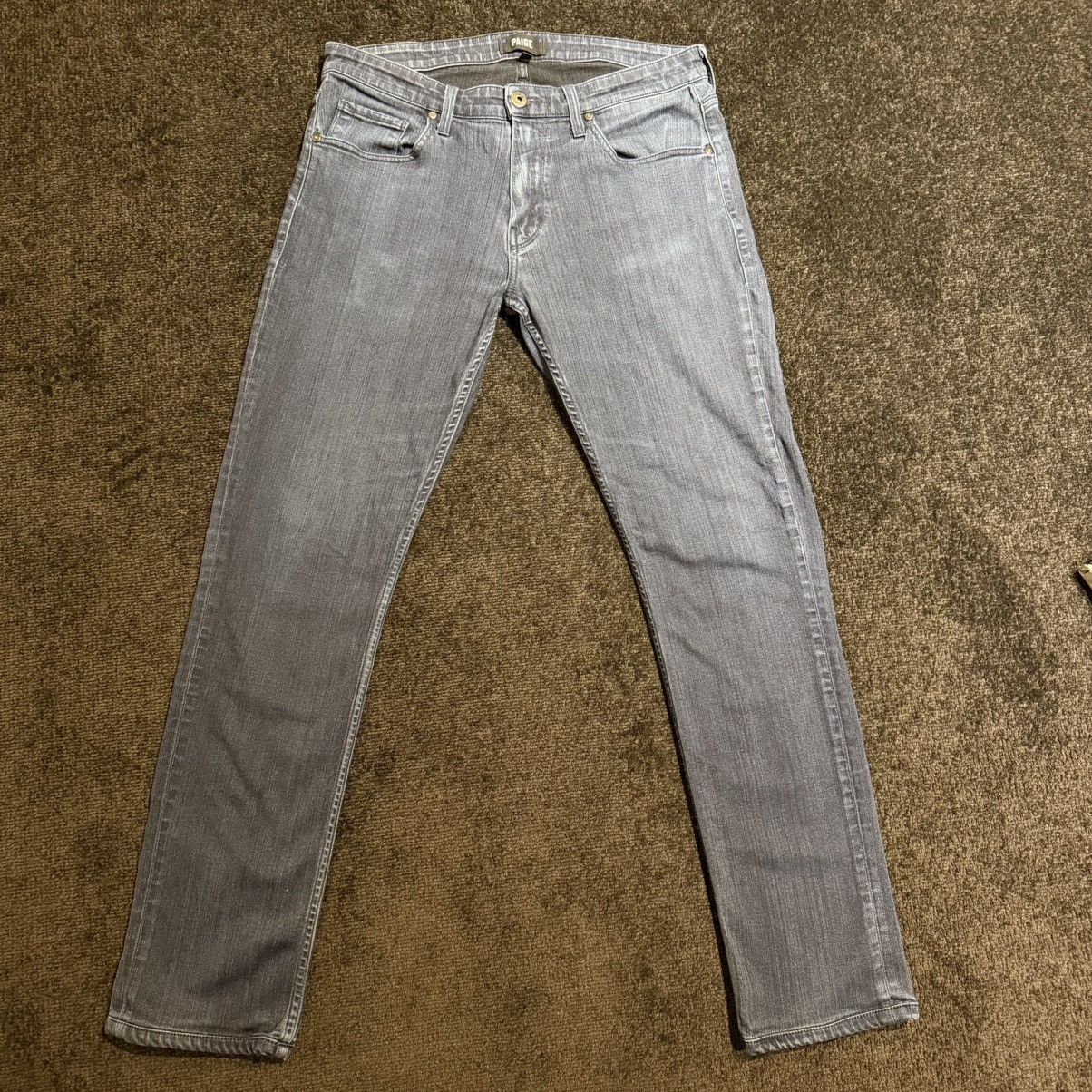 Paige Paige Jeans Mens 32 Denim Dark Wash Slim Straight Stretch Size US 32 / EU 48 - 1 Thumbnail