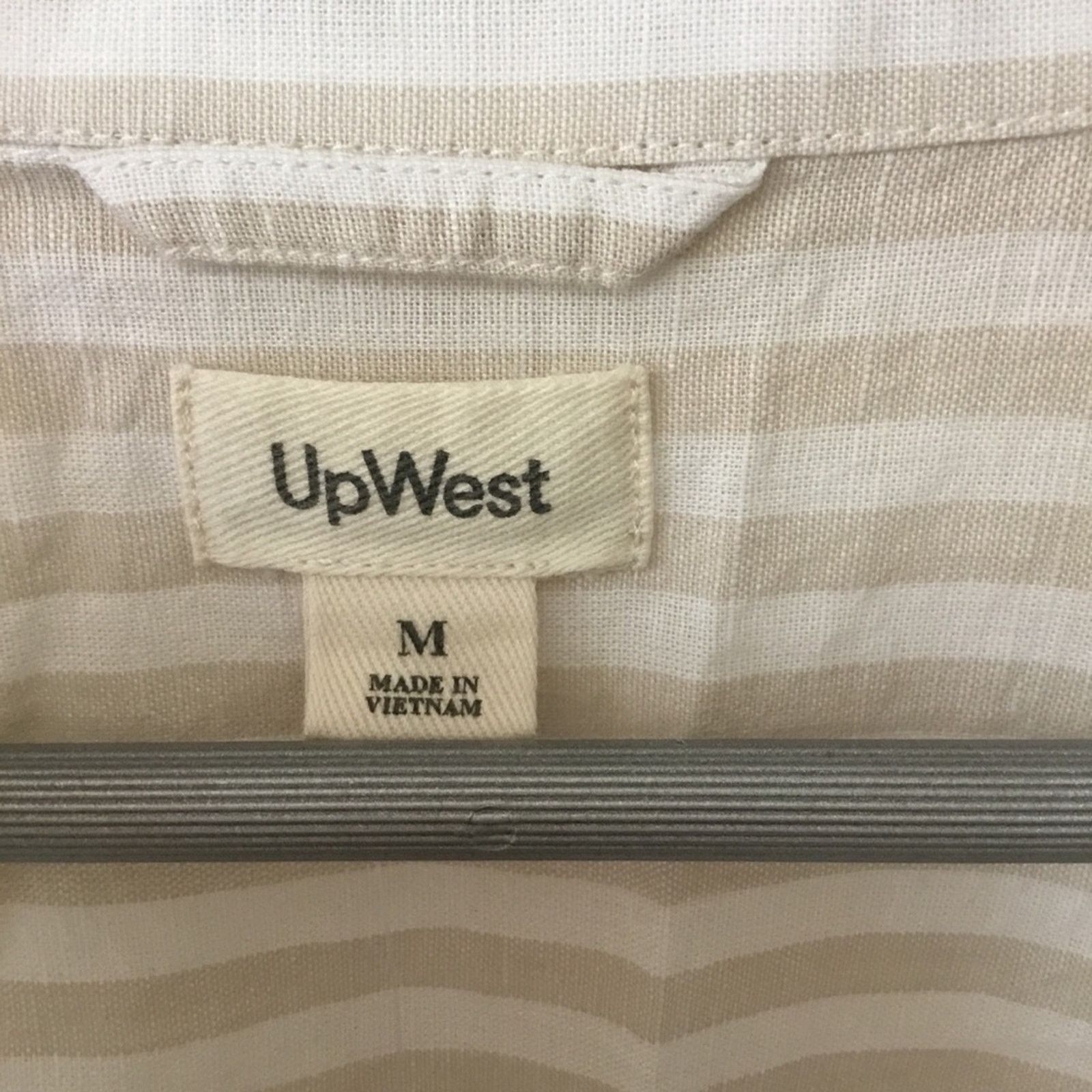 Other UpWest Cream and White Striped Button Shirt Size M / US 6-8 / IT 42-44 - 3 Thumbnail