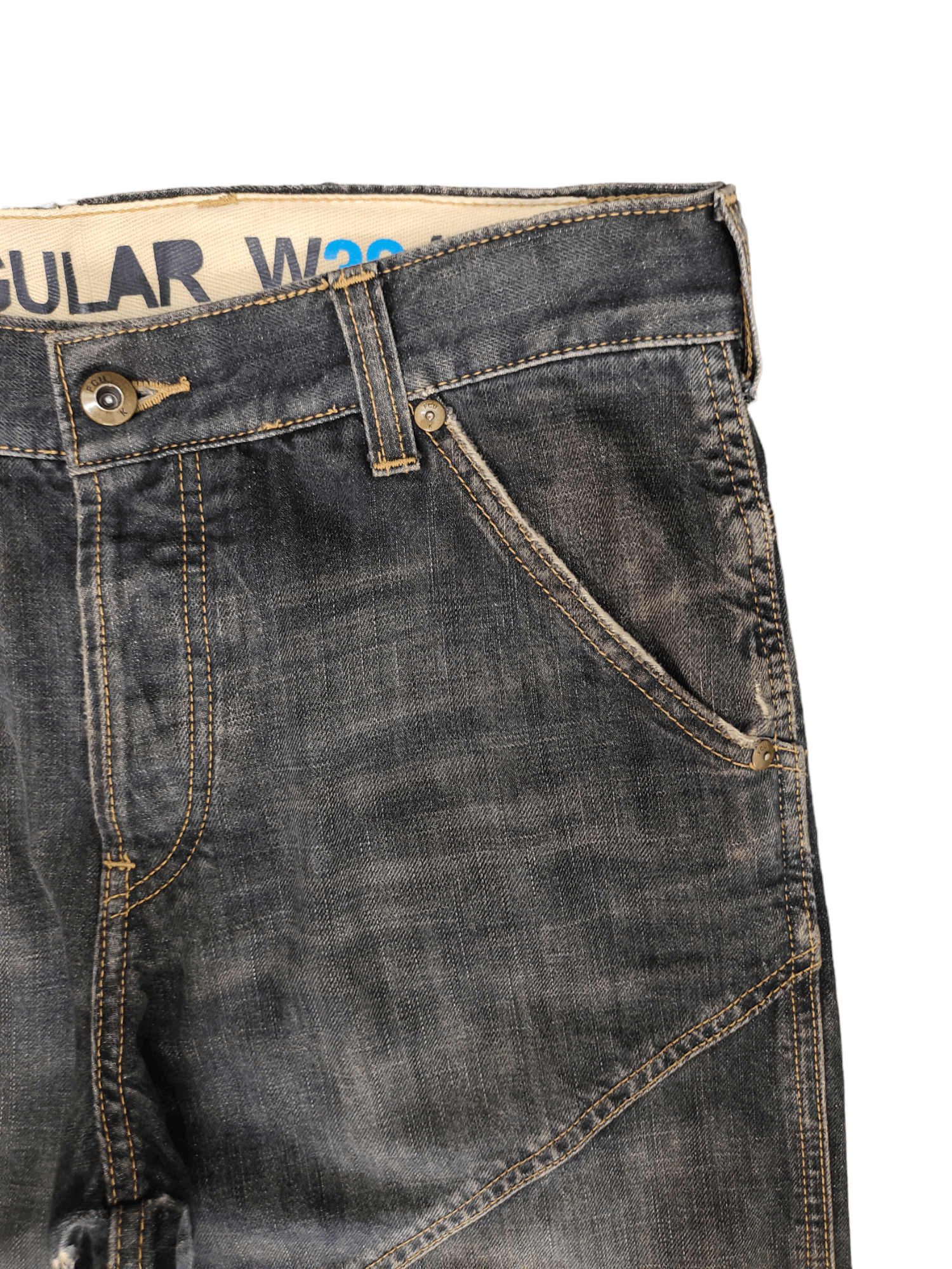 FCUK Vintage Fcuk Cut & Sew Denim Jean Regular Streetwear Y2k Size US 32 / EU 48 - 3 Thumbnail