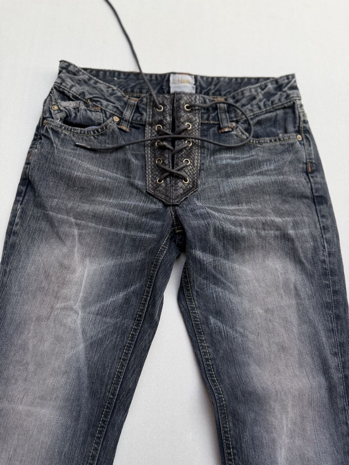Japanese Brand VIENUS lace up flare jeans Size US 26 / EU 42 - 2 Thumbnail