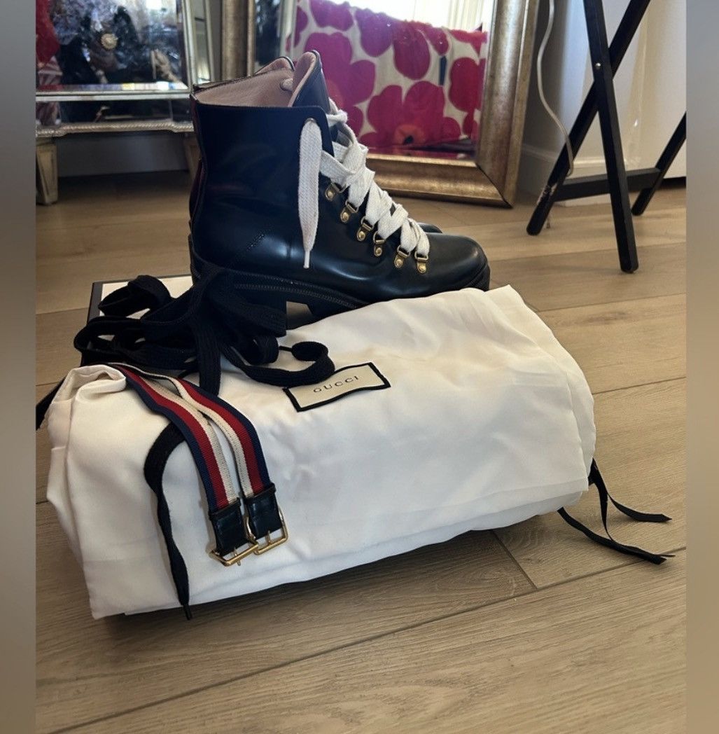Gucci Gucci very gently used leather sylvie boot size 39 Size US 9 / IT 39 - 3 Thumbnail