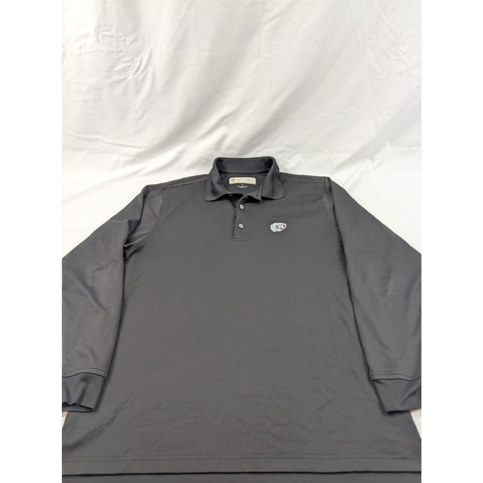 Vintage Donald Ross Polo Shirt Mens Medium Gator Creek Long Sleeve Pullover Black Polyester Blended Fabric Embroidered Logo Button Size US M / EU 48-50 / 2 - 3 Thumbnail