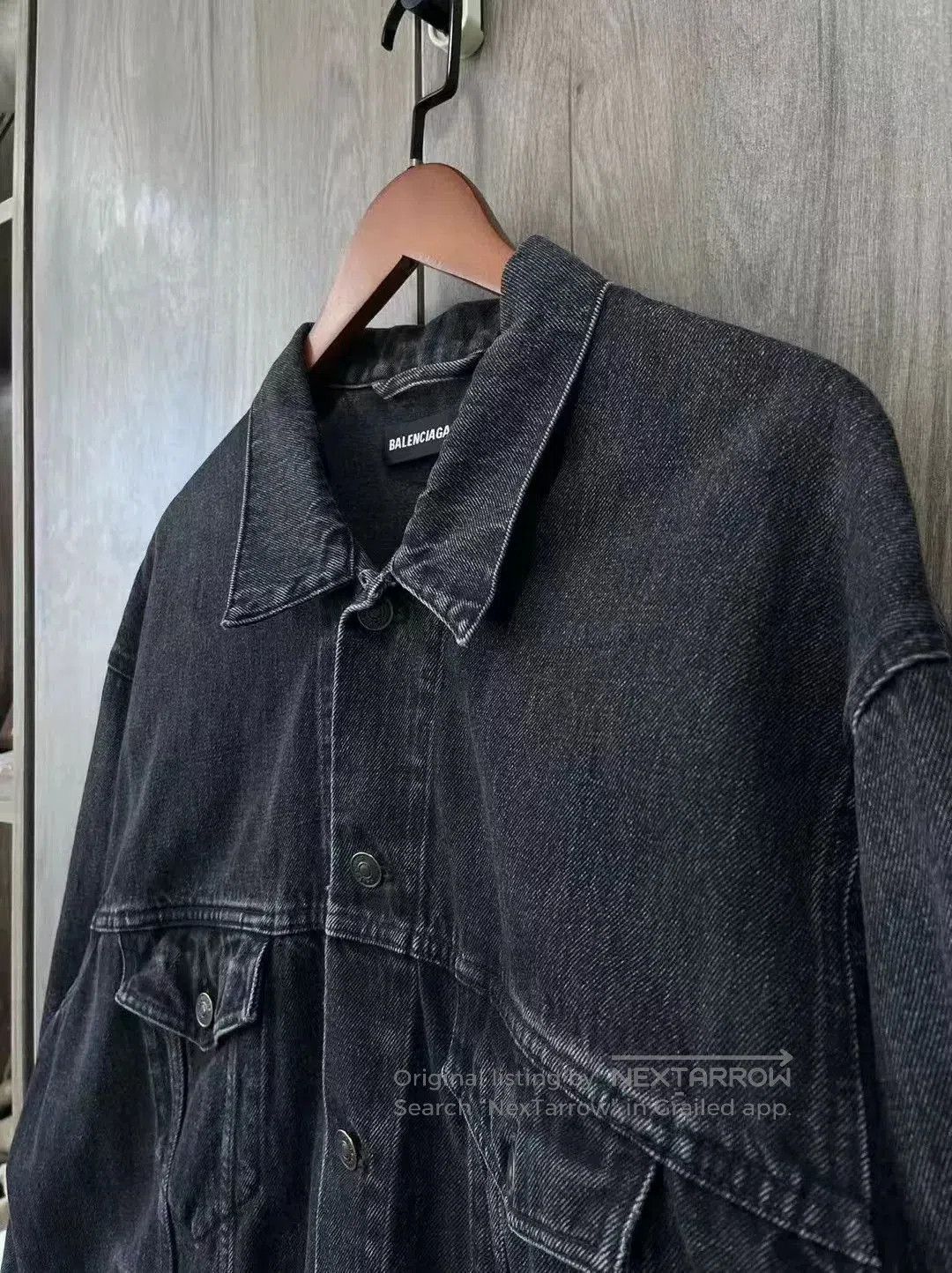 Balenciaga Balenciaga Embroidered Flag Denim Jacket. Size US M / EU 48-50 / 2 - 4 Thumbnail
