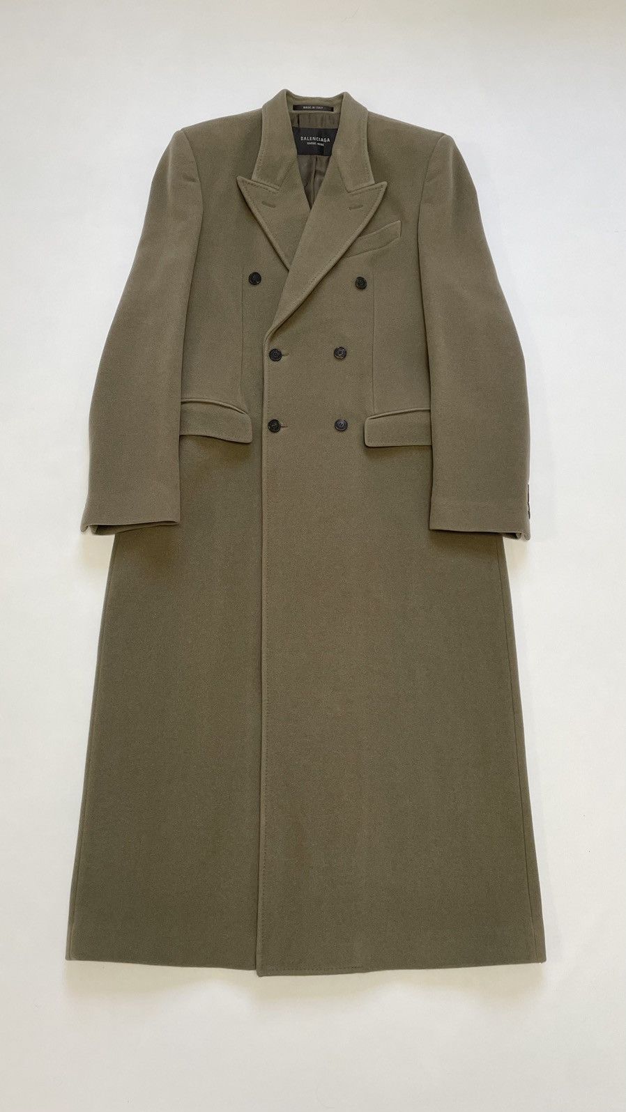 Balenciaga Fawn Brown Wool ‘Hourglass’ Overcoat Size US M / EU 48-50 / 2 - 21 Thumbnail