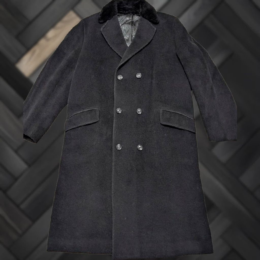 Doublet VINTAGE Alexandre double breasted COAT Men's 2XL Black Wool Mouton collar Overcoat Size US XXL / EU 58 / 5 - 1 Thumbnail