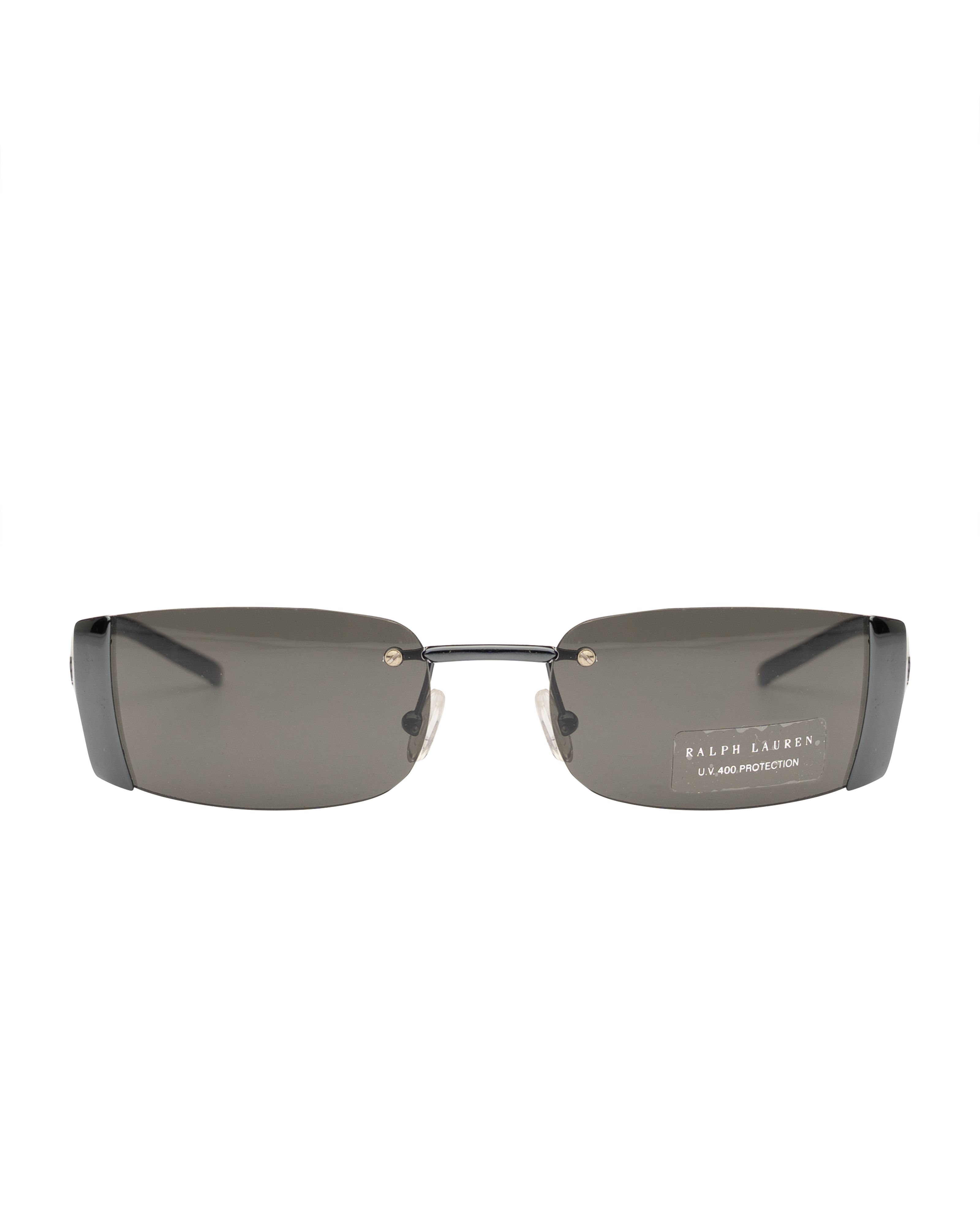 Ralph Lauren '90s Black Rectangular Rimless Sunglasses