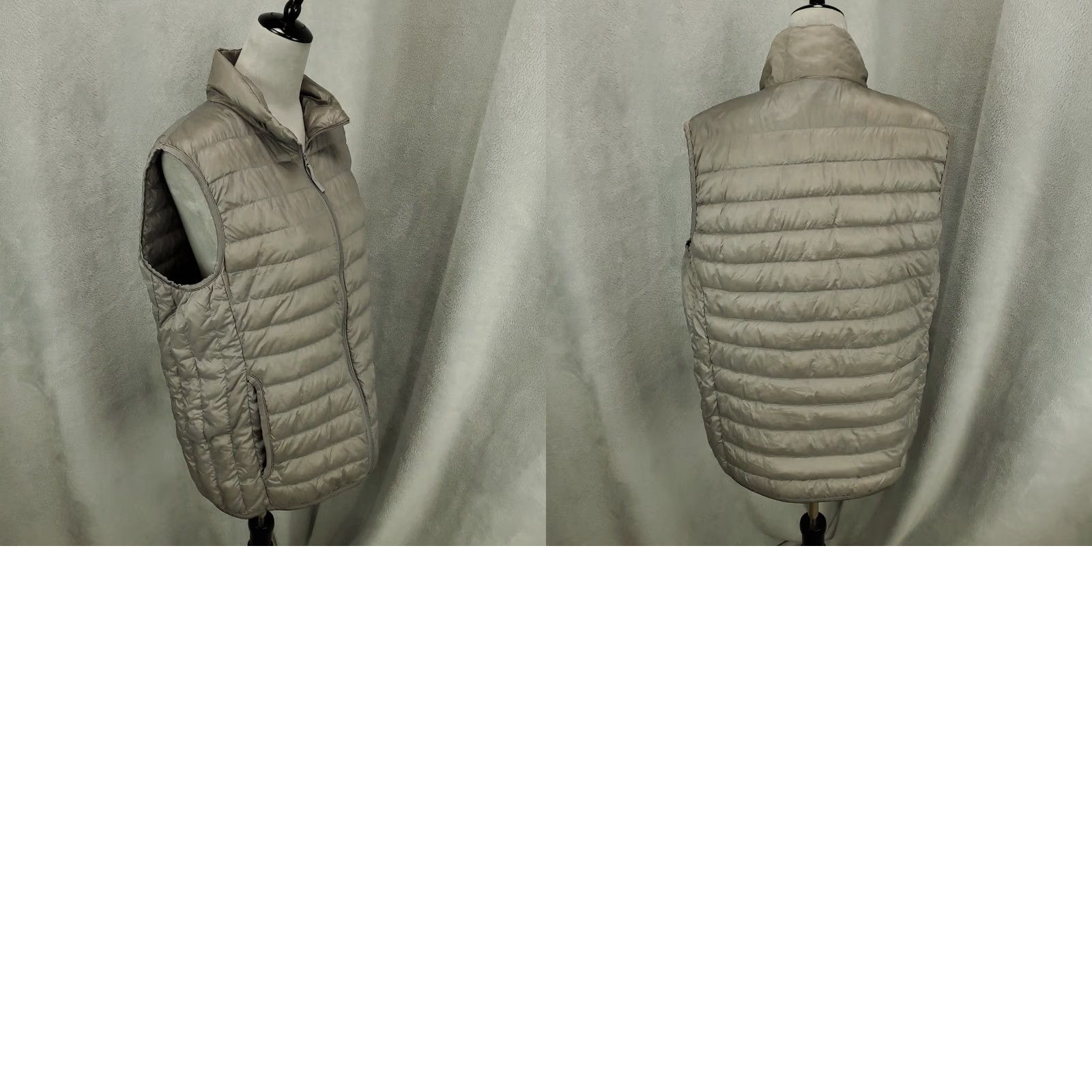 Uniqlo VINTAGE Uniqlo Puffer Vest Womens Large Silver Lightweight Full Zip Casual Outdoor Size L / US 10 / IT 46 - 8 Thumbnail