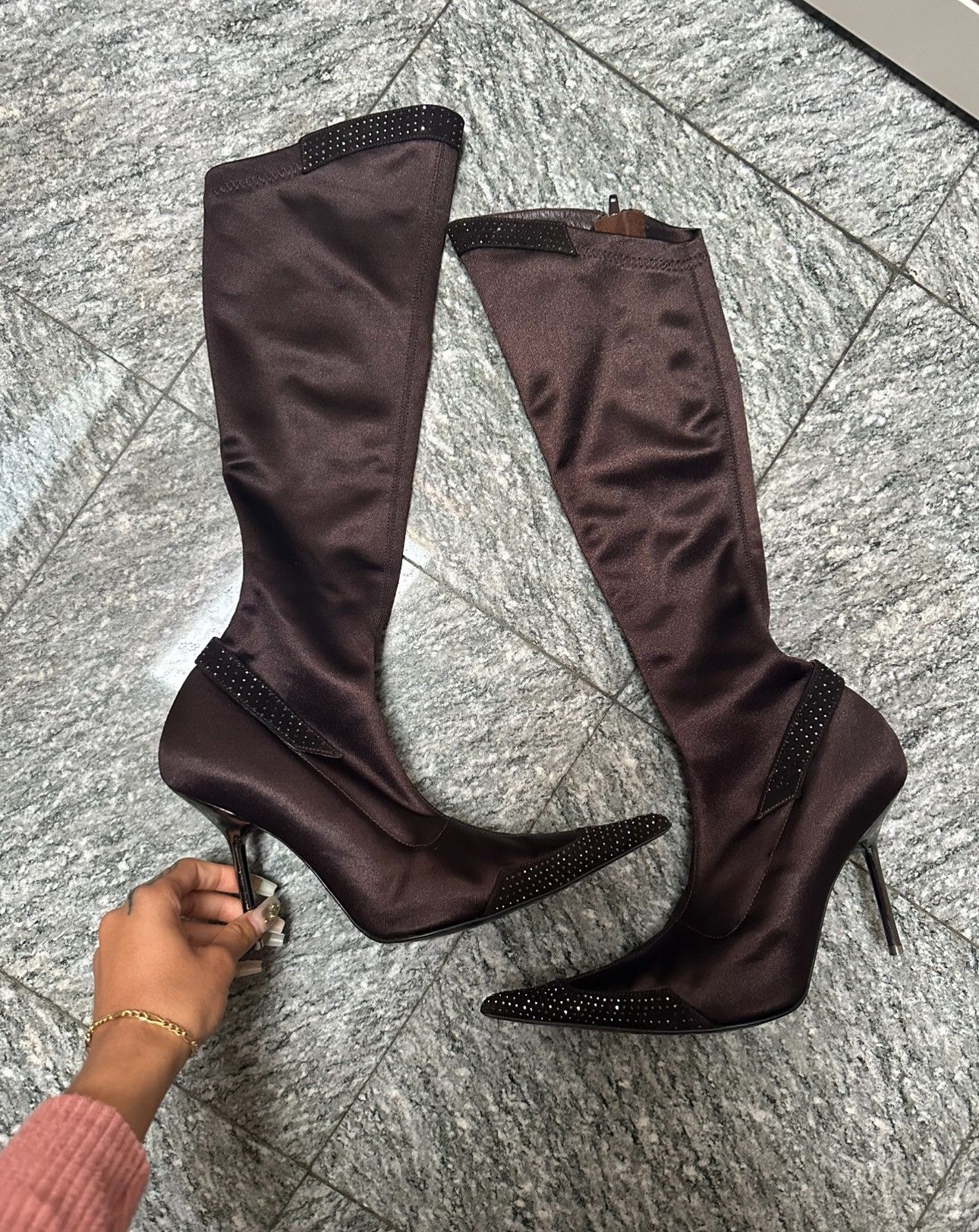 Designer × Vintage Knife Old money Burgundy Boots El dantes Gianmarco Lorenzi Size US 9.5 / IT 39.5 - 2 Thumbnail