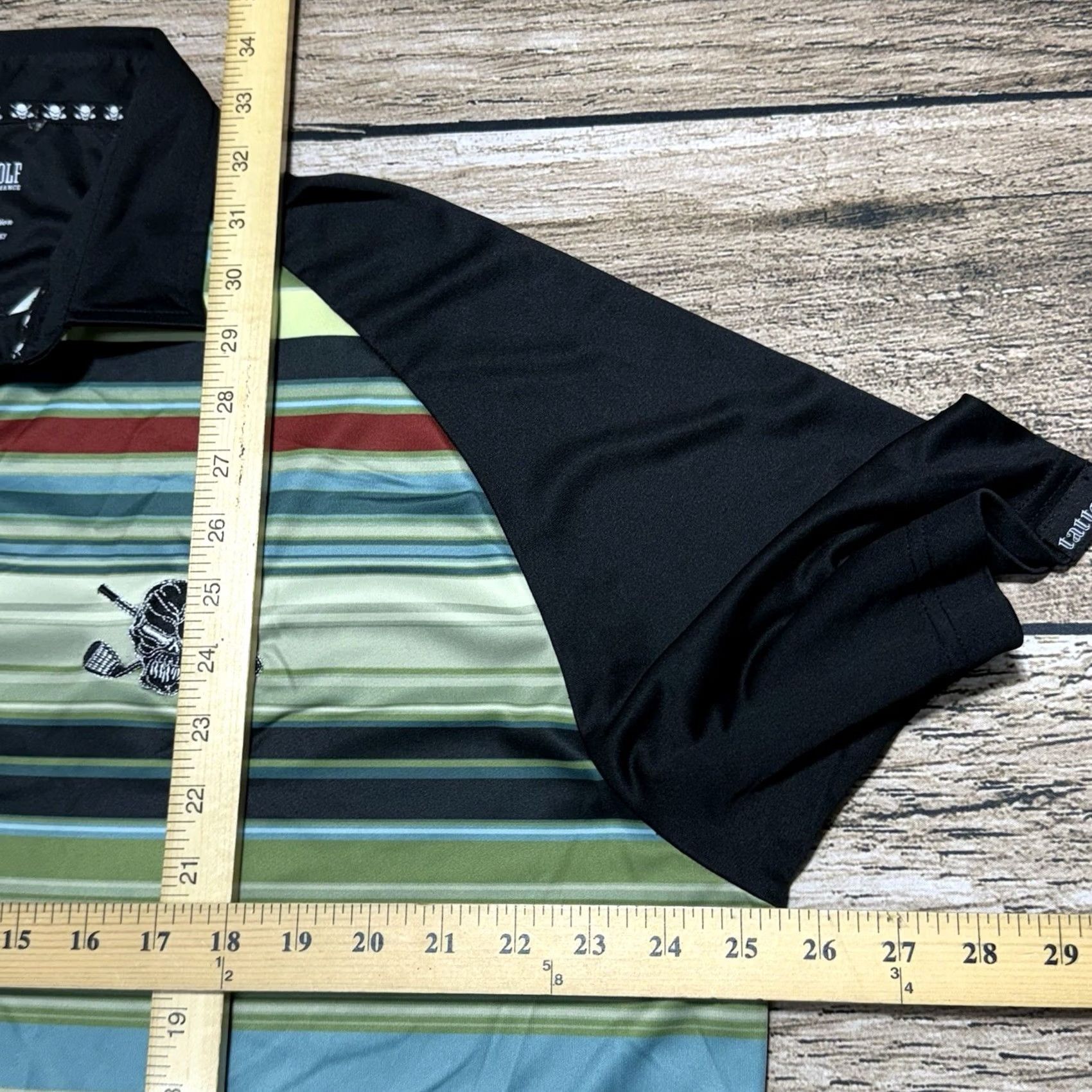 Vintage Tattoo Golf Polo Shirt Mens 3XL Black Striped Skull Retro Collection Performance Shirt Size US XXL / EU 58 / 5 - 7 Thumbnail