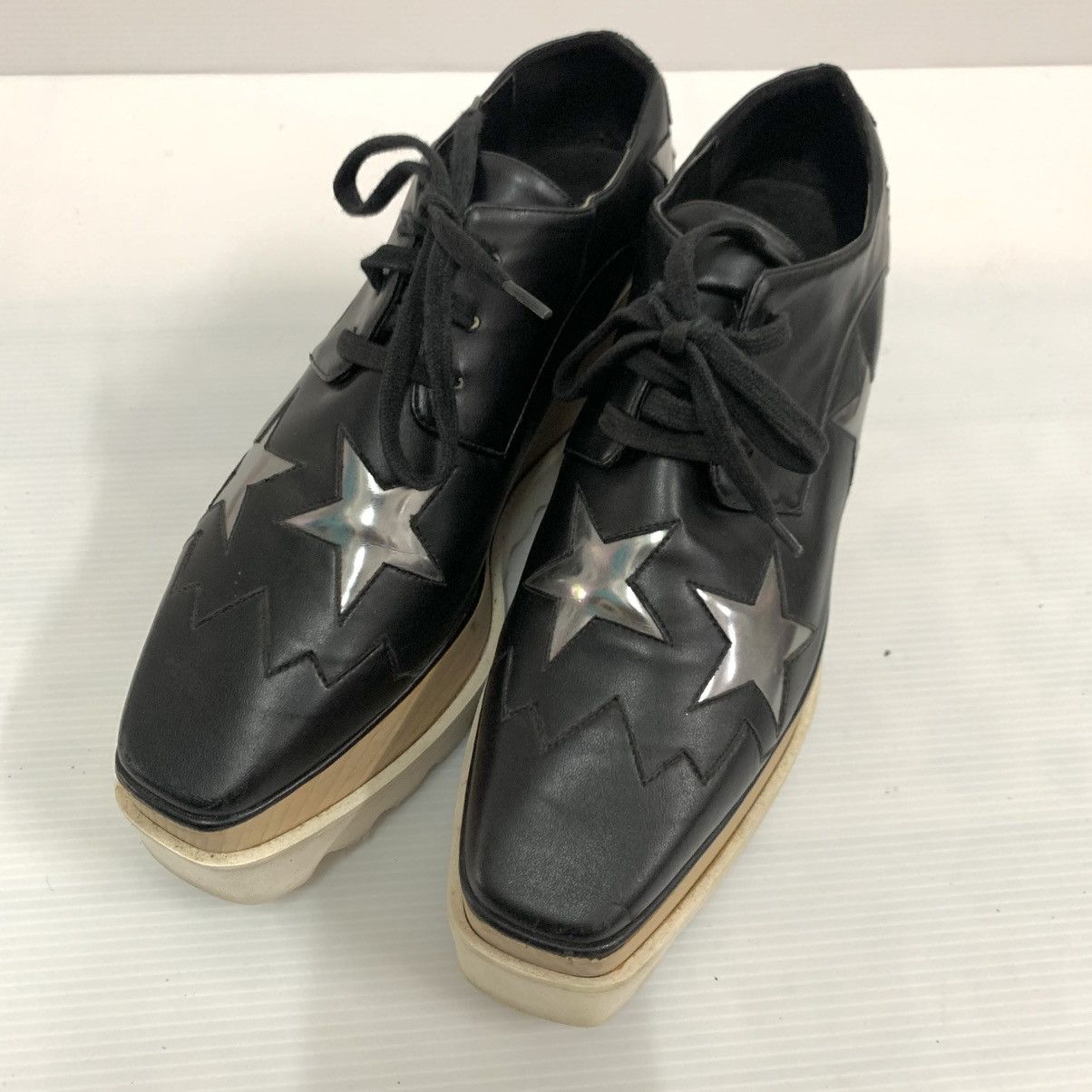 Stella McCartney Authentic Stella McCartney Leather Black Shoes Size US 5.5 / IT 35.5 - 3 Thumbnail