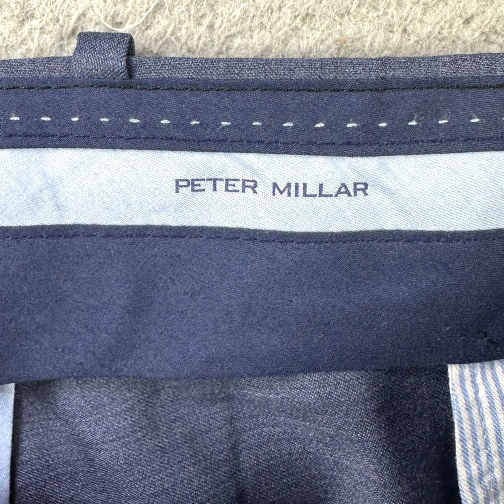 Peter Millar Peter Millar Wool Blend Pants Dress Mens 46X27 Blue Flat Front Regular Stretch Pants Mens 46X27 Blue Flat Front Regular Stretch Size US 30 / EU 46 - 4 Thumbnail