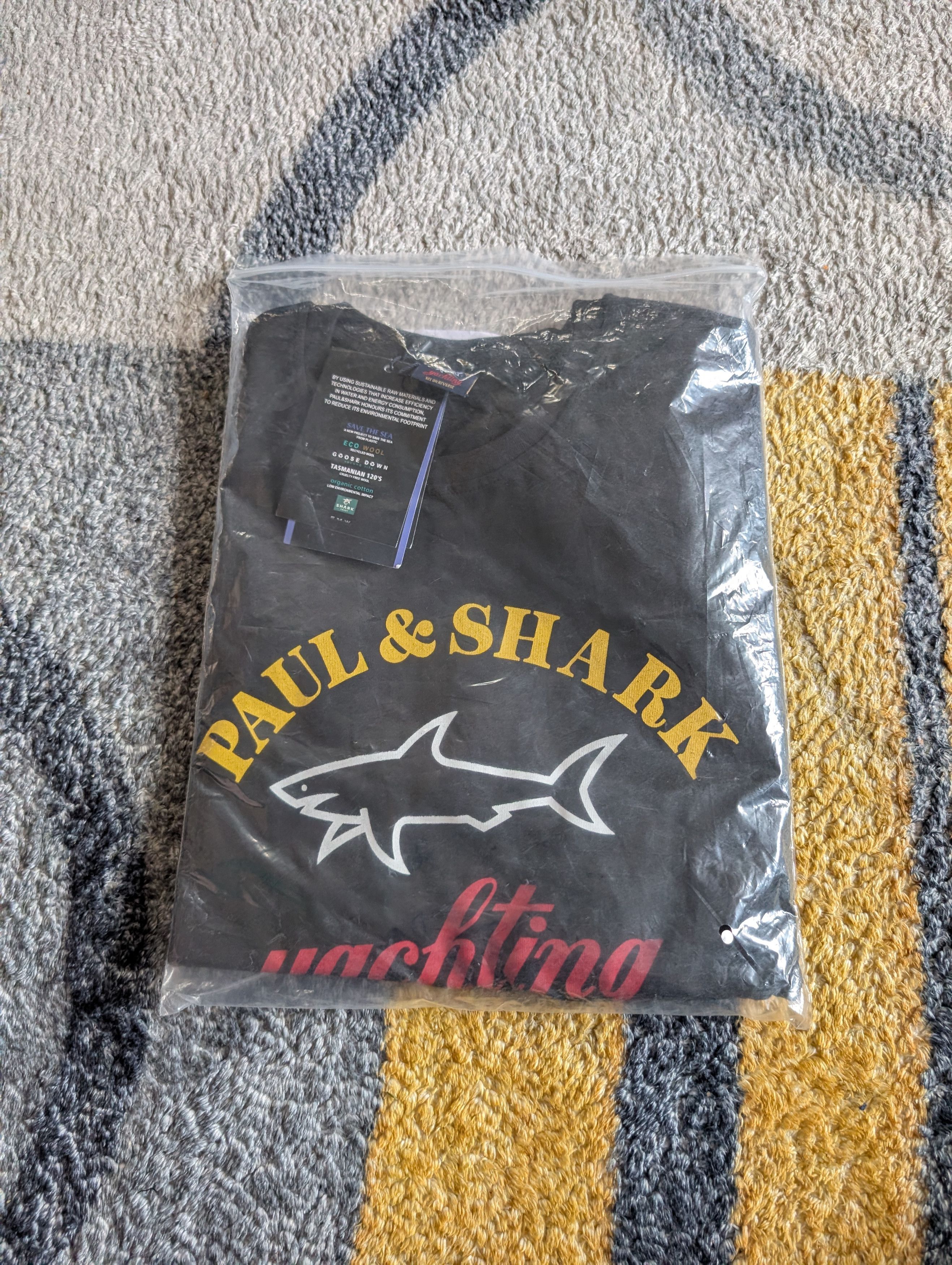 Paul & Shark Paul & Shark Yachting Logo Tee – Black – Size M – BNWT Size US M / EU 48-50 / 2 - 5 Thumbnail