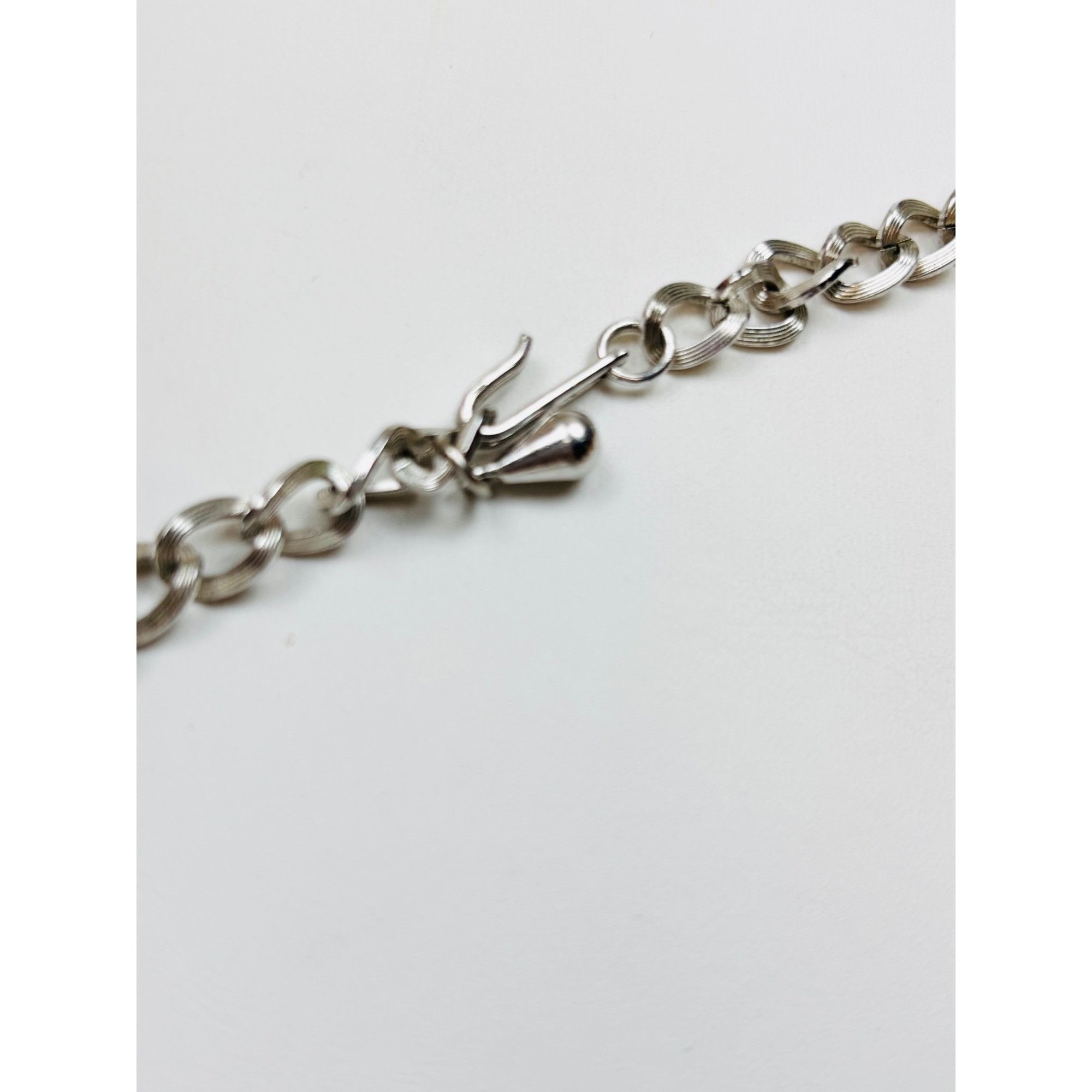 Other Vintage Silver-Tone Statement Necklace With Interlocking Ova Size ONE SIZE - 7 Thumbnail
