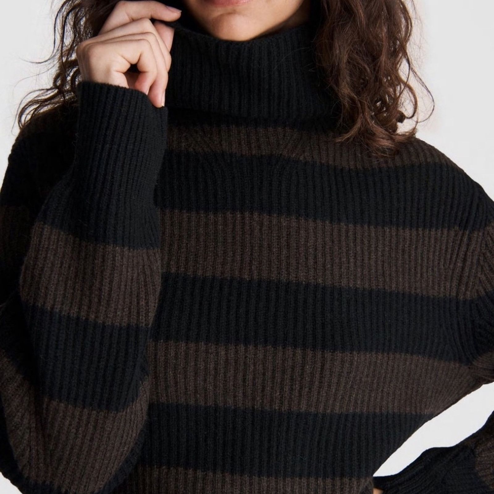 Rag & Bone Pierce Cashmere Wide Striped Turtleneck Sweater - Rag&Bone Size S / US 4 / IT 40 - 2 Thumbnail