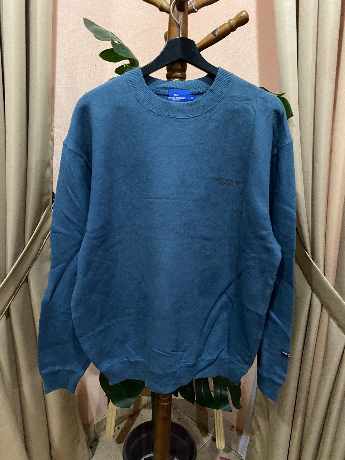 Hiroko Koshino Homme Hiroko Koshino Homme Sweatshirt - Teal Blue, Made in Japan Size US XL / EU 56 / 4 - 2 Thumbnail