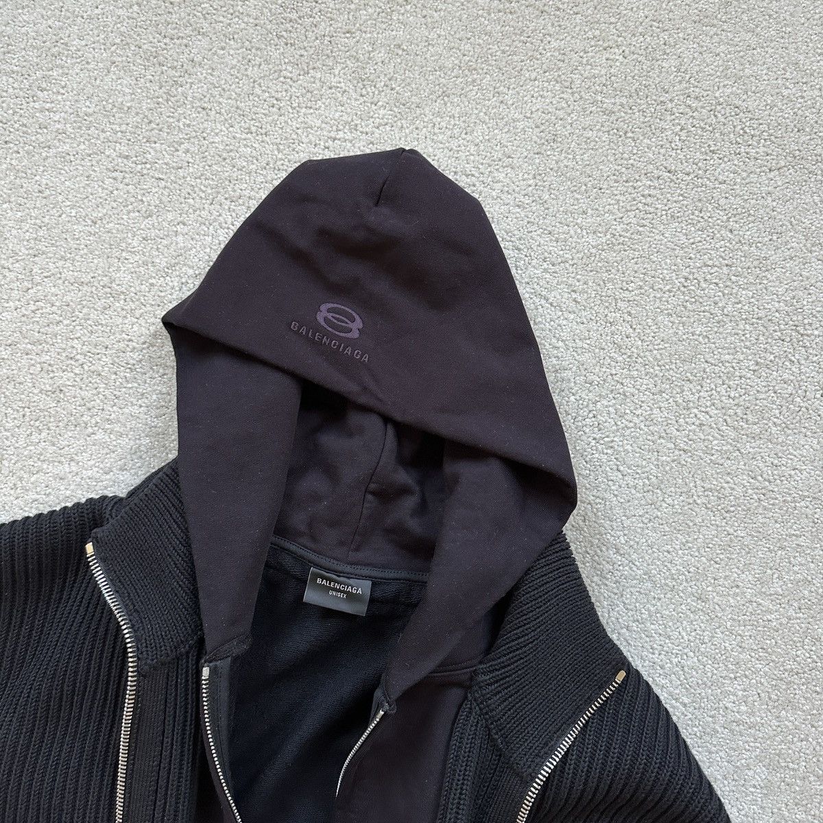Balenciaga UNITY LAYERED SWEATER HOODIE Size US L / EU 52-54 / 3 - 3 Thumbnail
