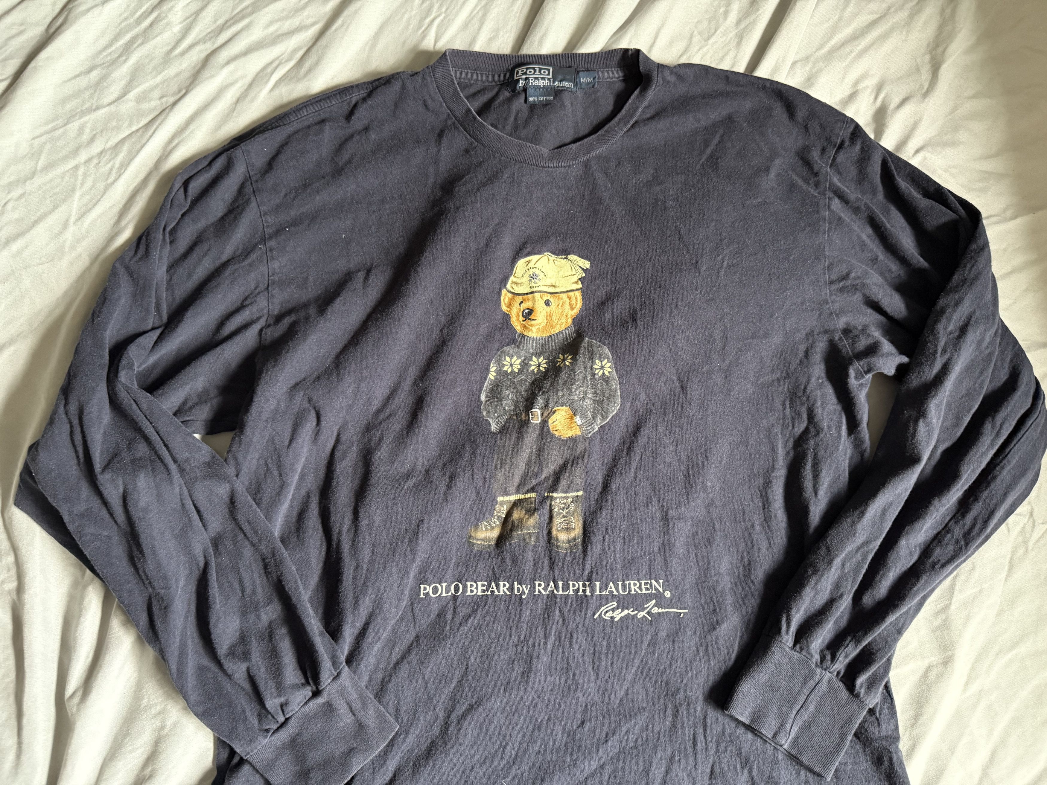 Polo Ralph Lauren Polo Ralph Lauren Polo Bear Long sleeve Tee Shirt Medium Size US M / EU 48-50 / 2 - 2 Thumbnail