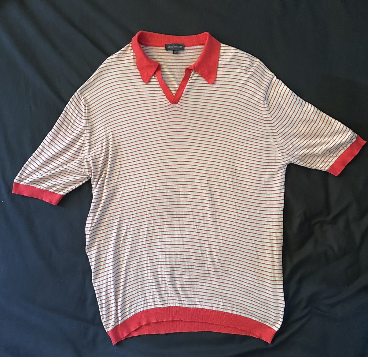 John Smedley John Smedley Striped Polo Size US XL / EU 56 / 4 - 1 Thumbnail