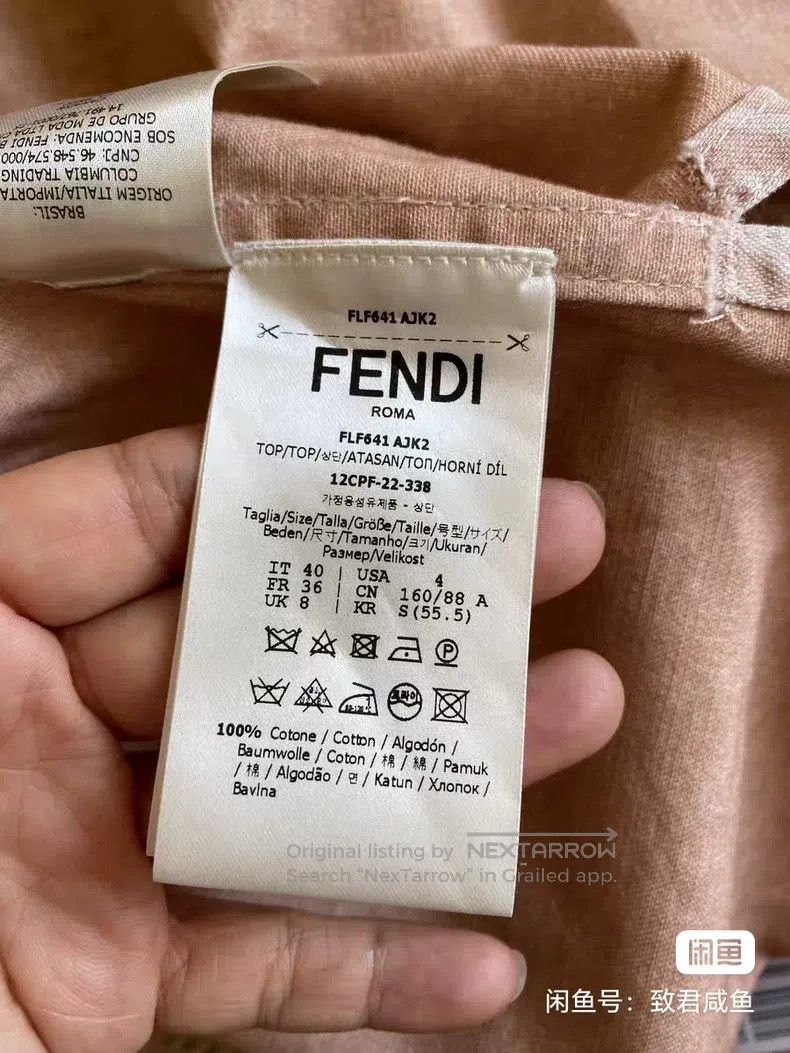 Fendi Fendi Printed Logo Short Sleeve Shirt Size XS / US 0-2 / IT 36-38 - 6 Thumbnail