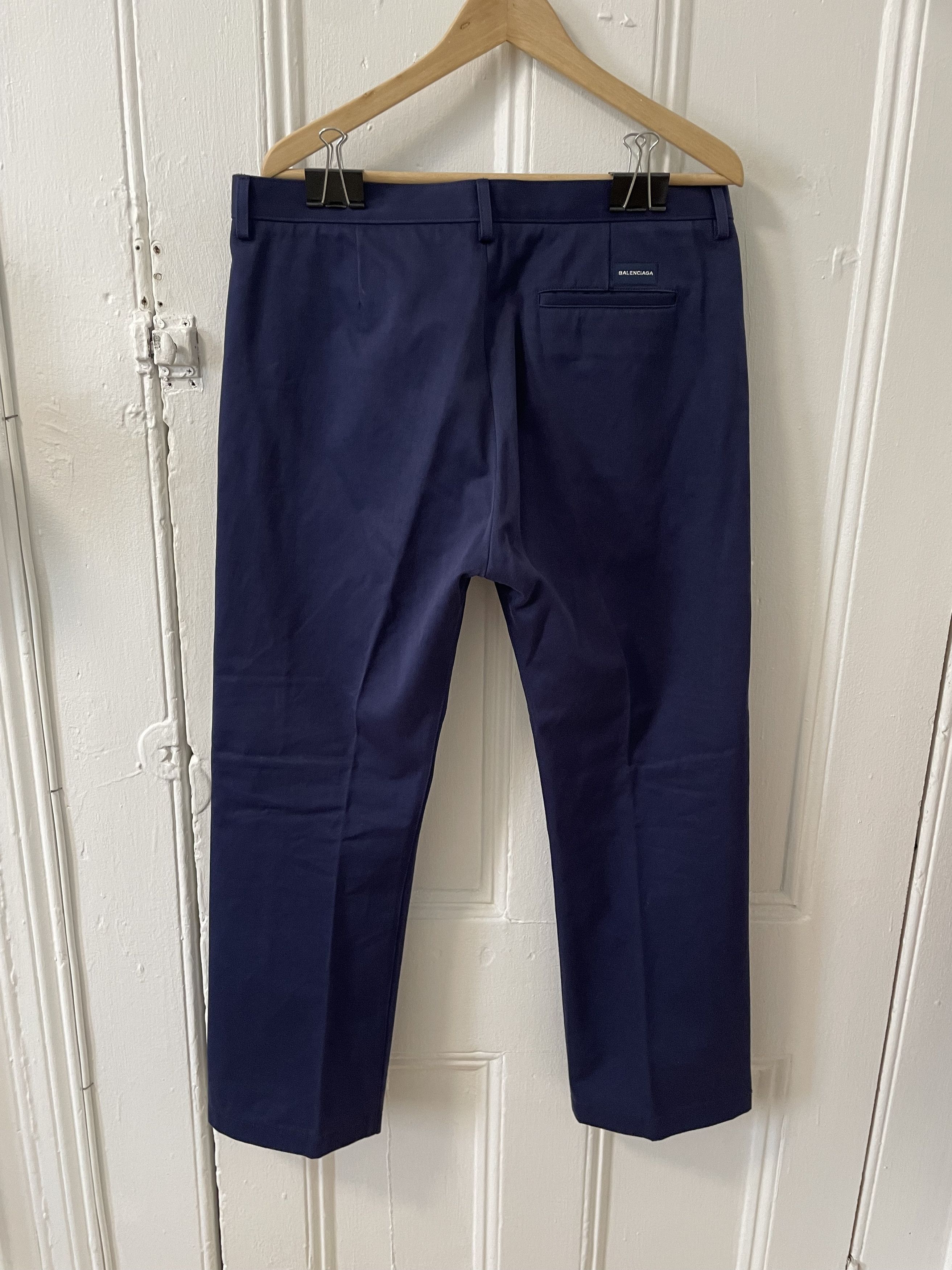 Balenciaga Blue Tapered Cotton Pant Size US 36 / EU 52 - 2 Thumbnail