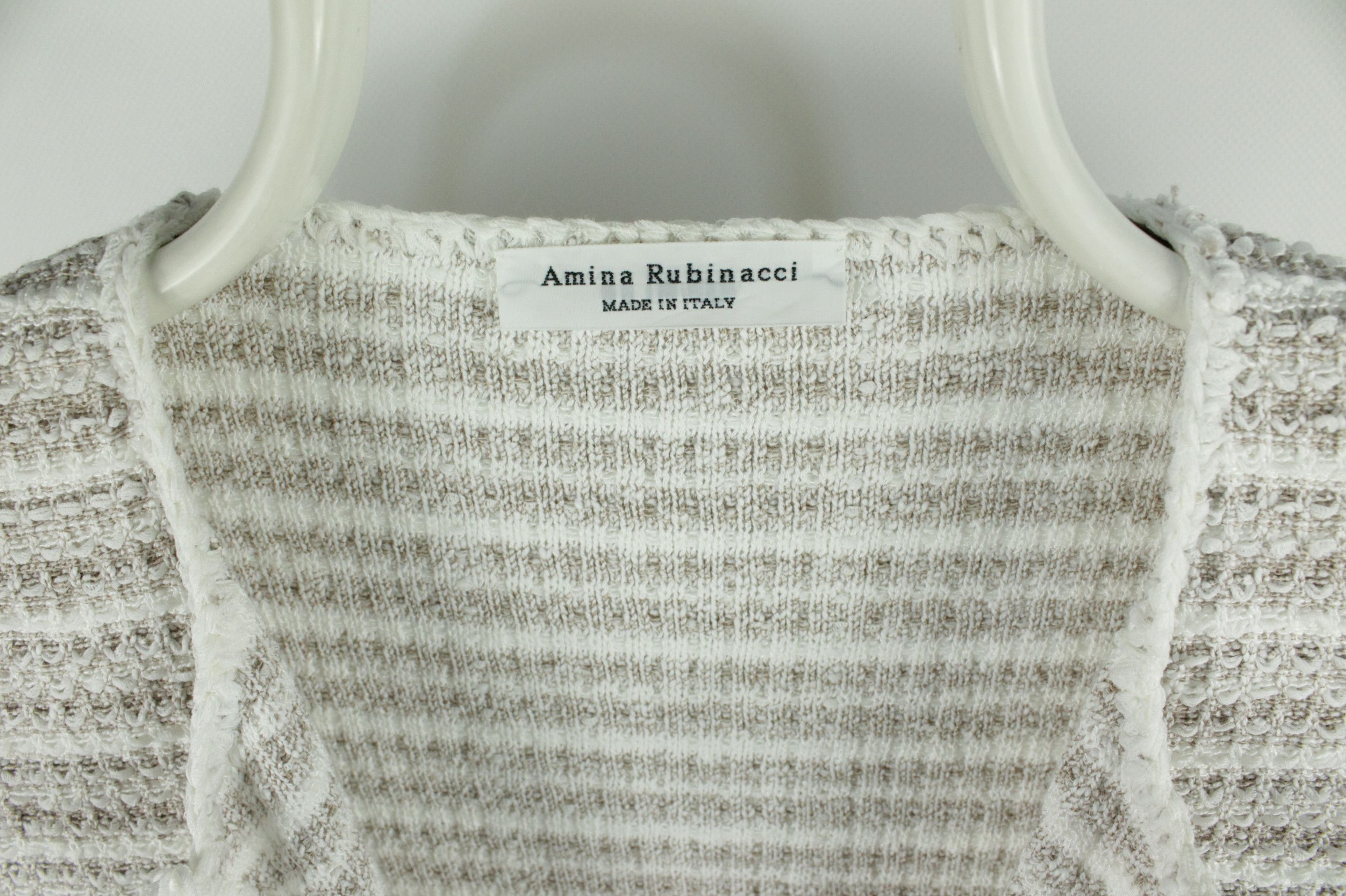 Amina Rubinacci Amina Rubinacci Knit Cotton Blend Cardigan Sweater Size M / US 6-8 / IT 42-44 - 3 Thumbnail