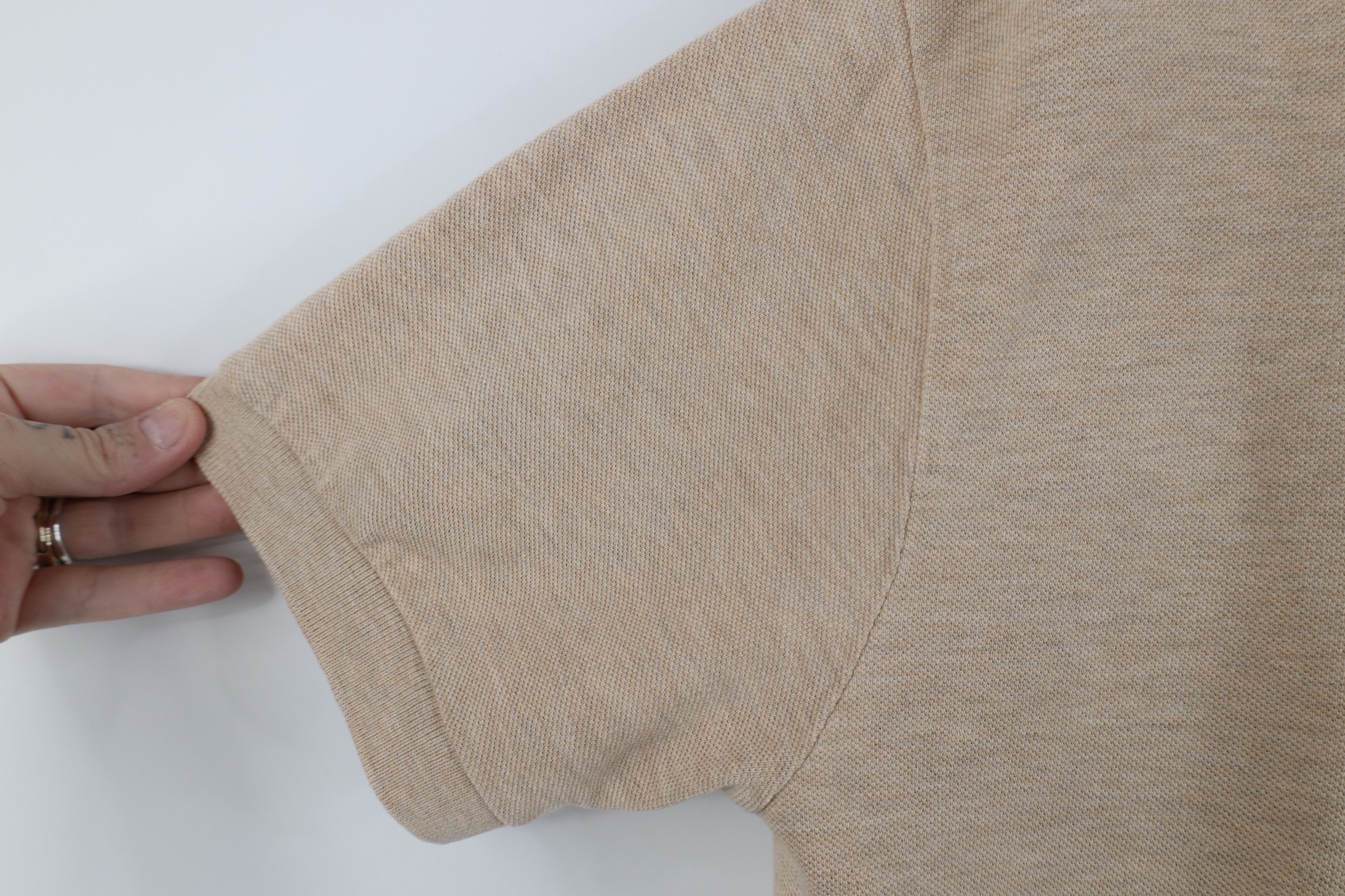 Polo Ralph Lauren Vintage 90s Ralph Lauren Pique Cotton Golf Polo Shirt Beige Size US S / EU 44-46 / 1 - 7 Thumbnail