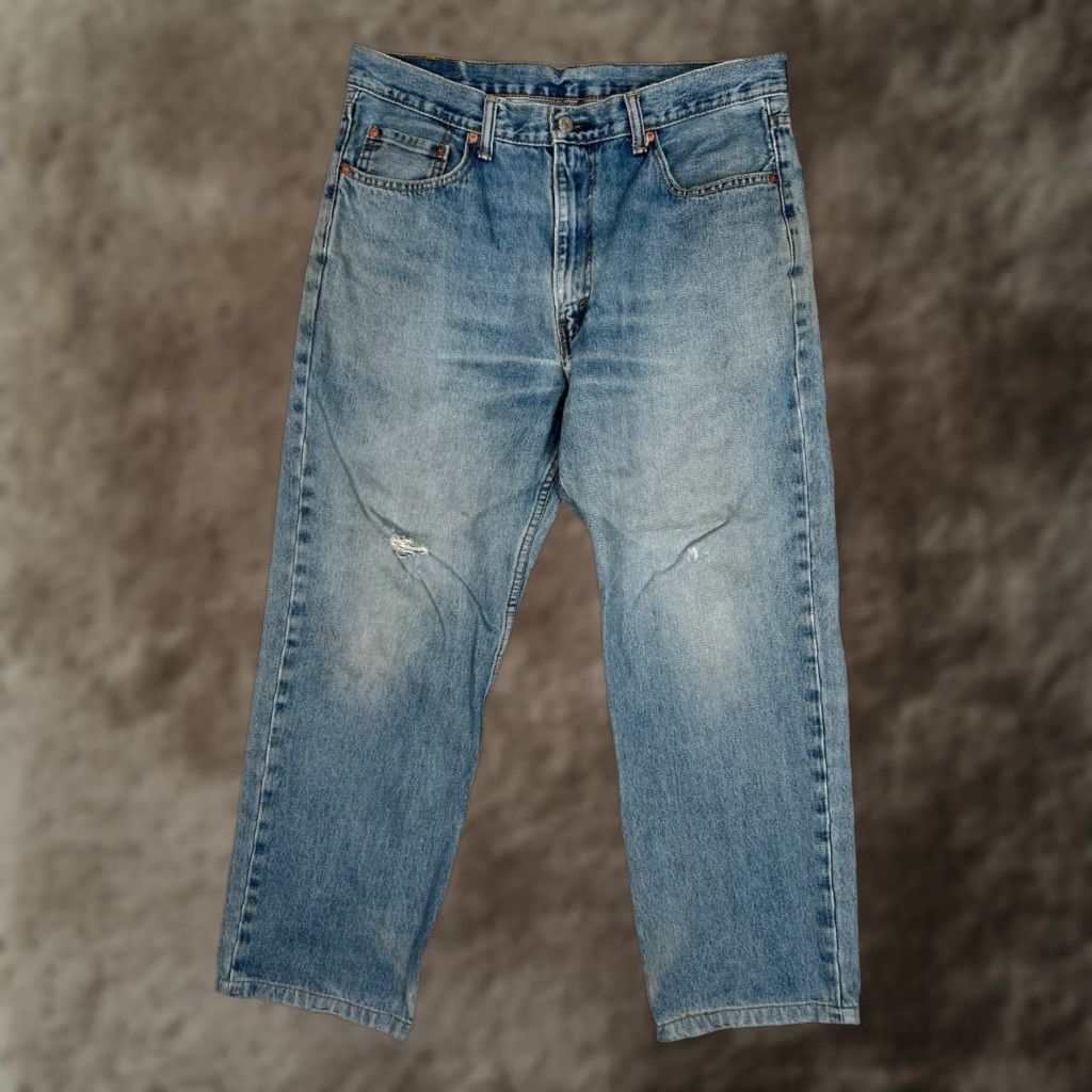 Levi's VINTAGE Levi’s 550 Jeans Jeans 550 Distressed Medium Wash 36x29 Levi’s 550 5-Pocket Men Regular 90s Grunge USA Retro Jeans Size US 36 / EU 52 - 1 Thumbnail