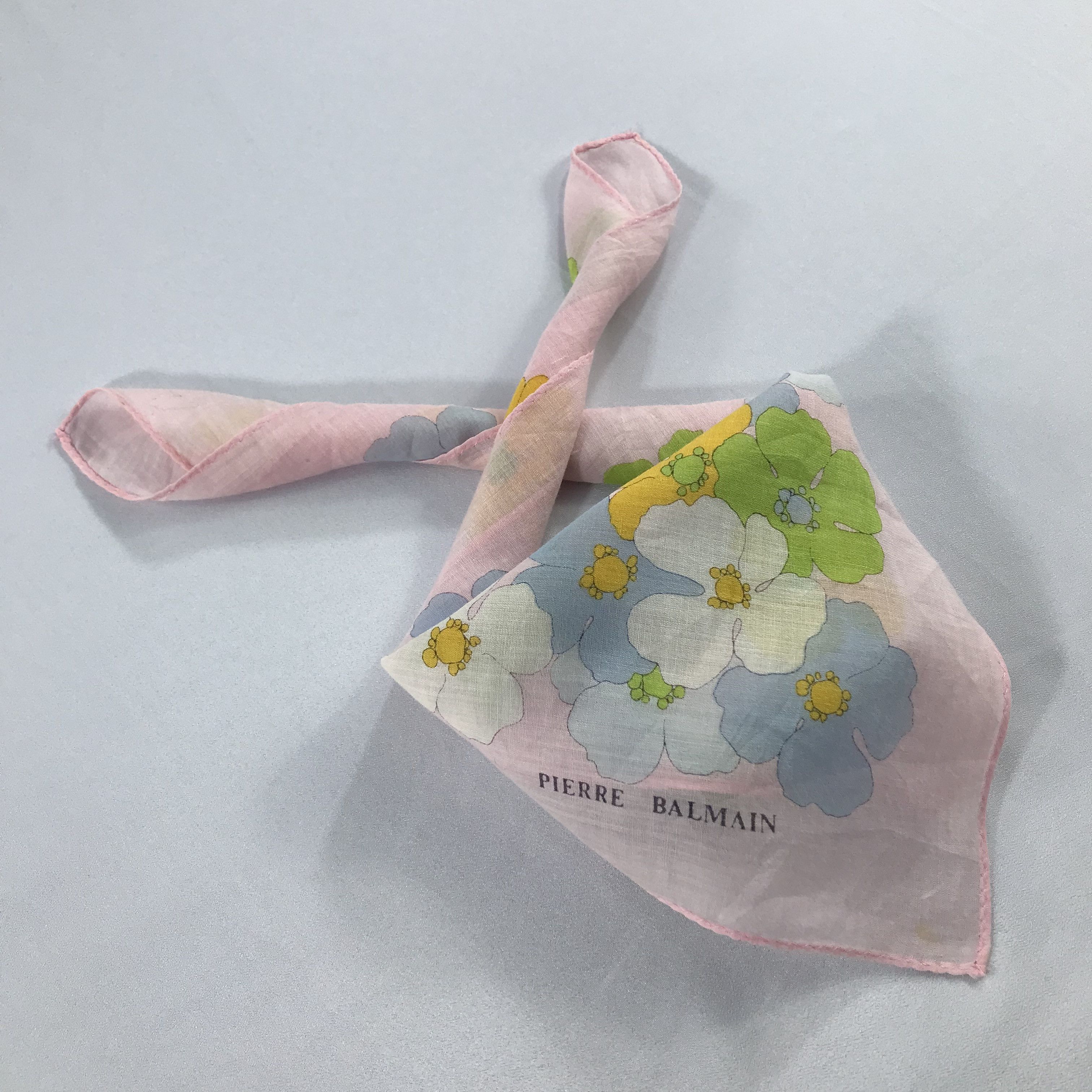 Pierre Balmain × Vintage Pierre Balmain Bandana / Handkerchief / Neckerchief - S2466 Size ONE SIZE - 4 Thumbnail