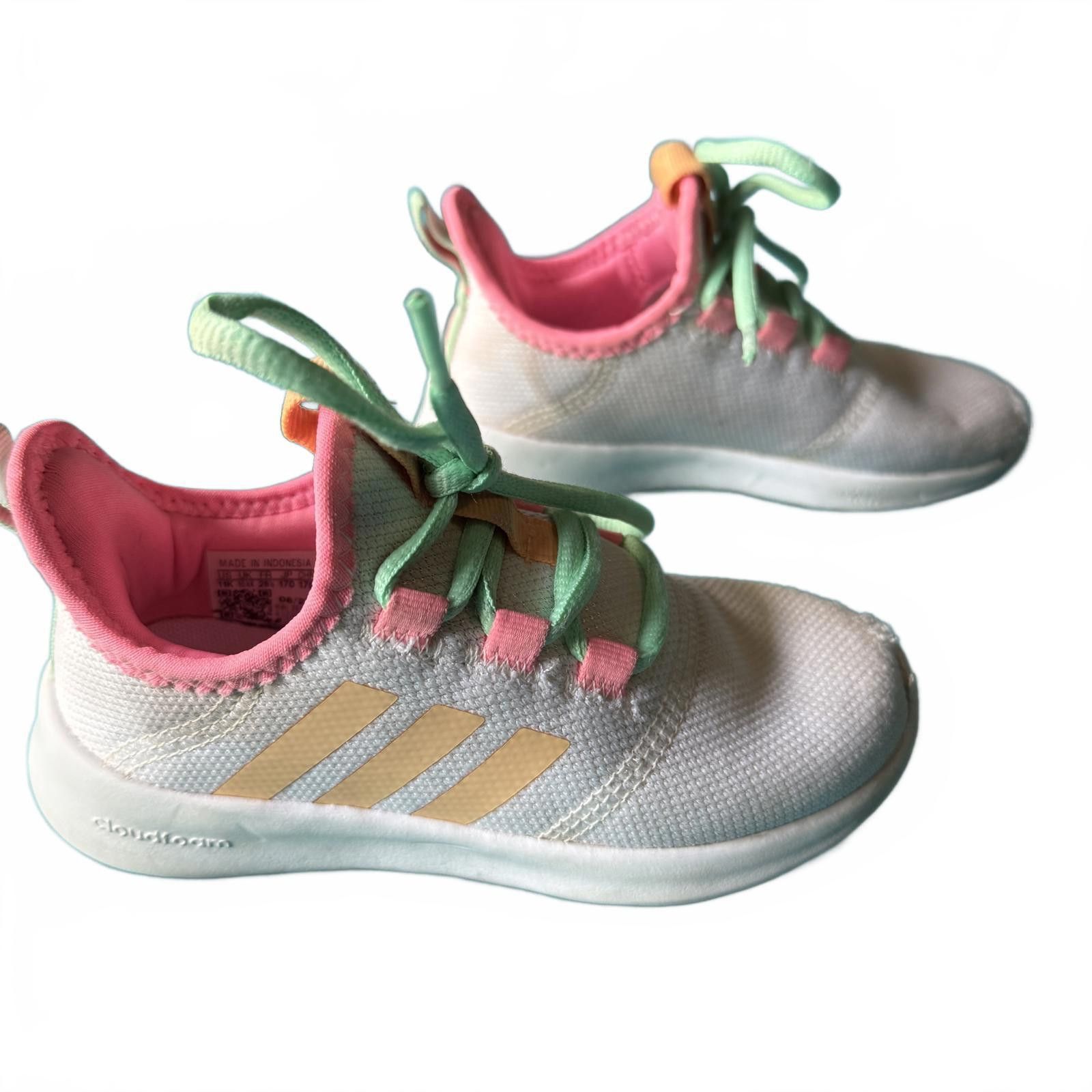 Adidas adidas Cloudfoam kids sneakers mesh pastel lace-up size 11K Size US 11 / IT 41 - 6 Thumbnail