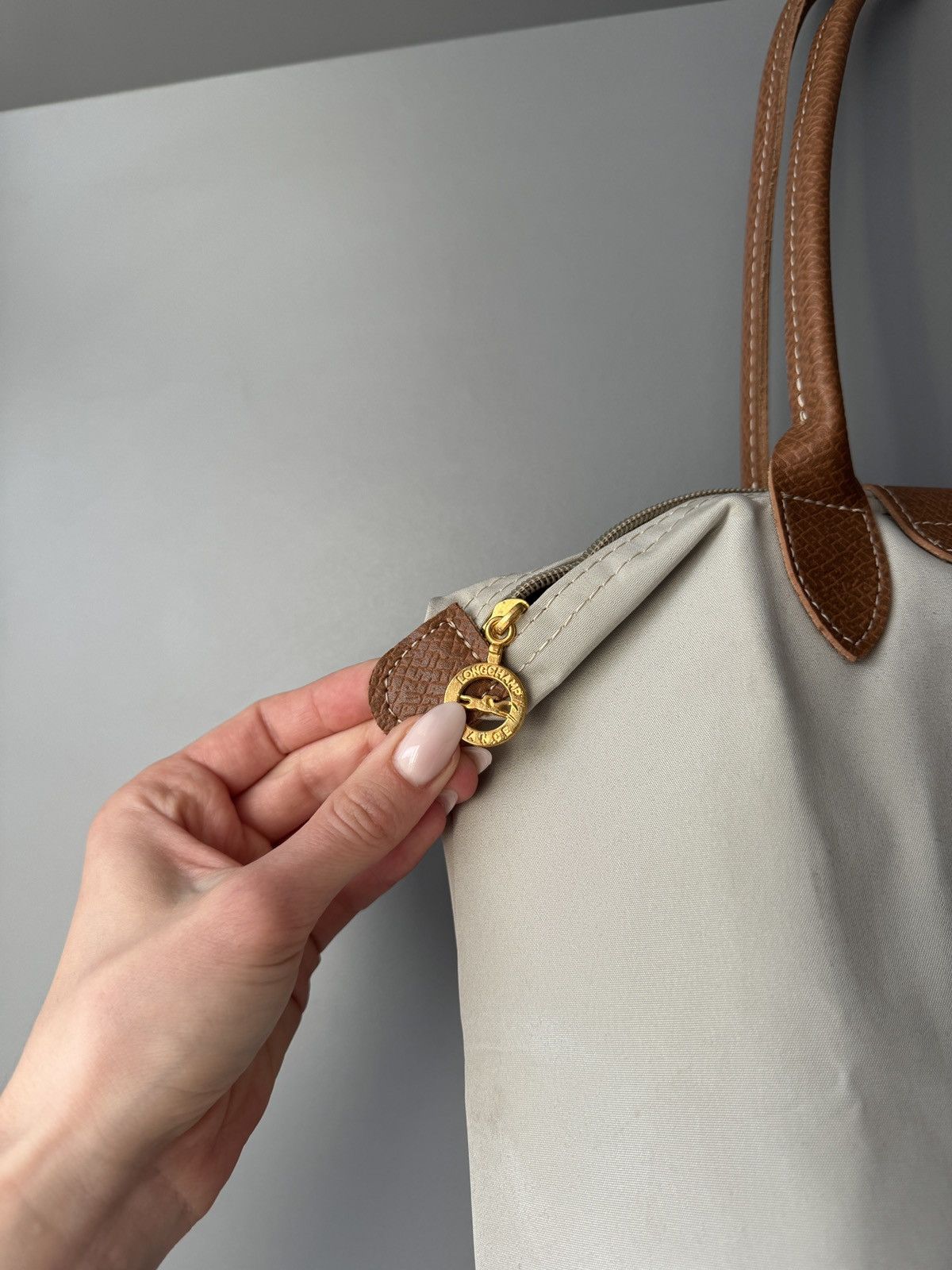 Japanese Brand Longchamp Le Pilage Beige Shoulder Tote Bag Size ONE SIZE - 9 Thumbnail