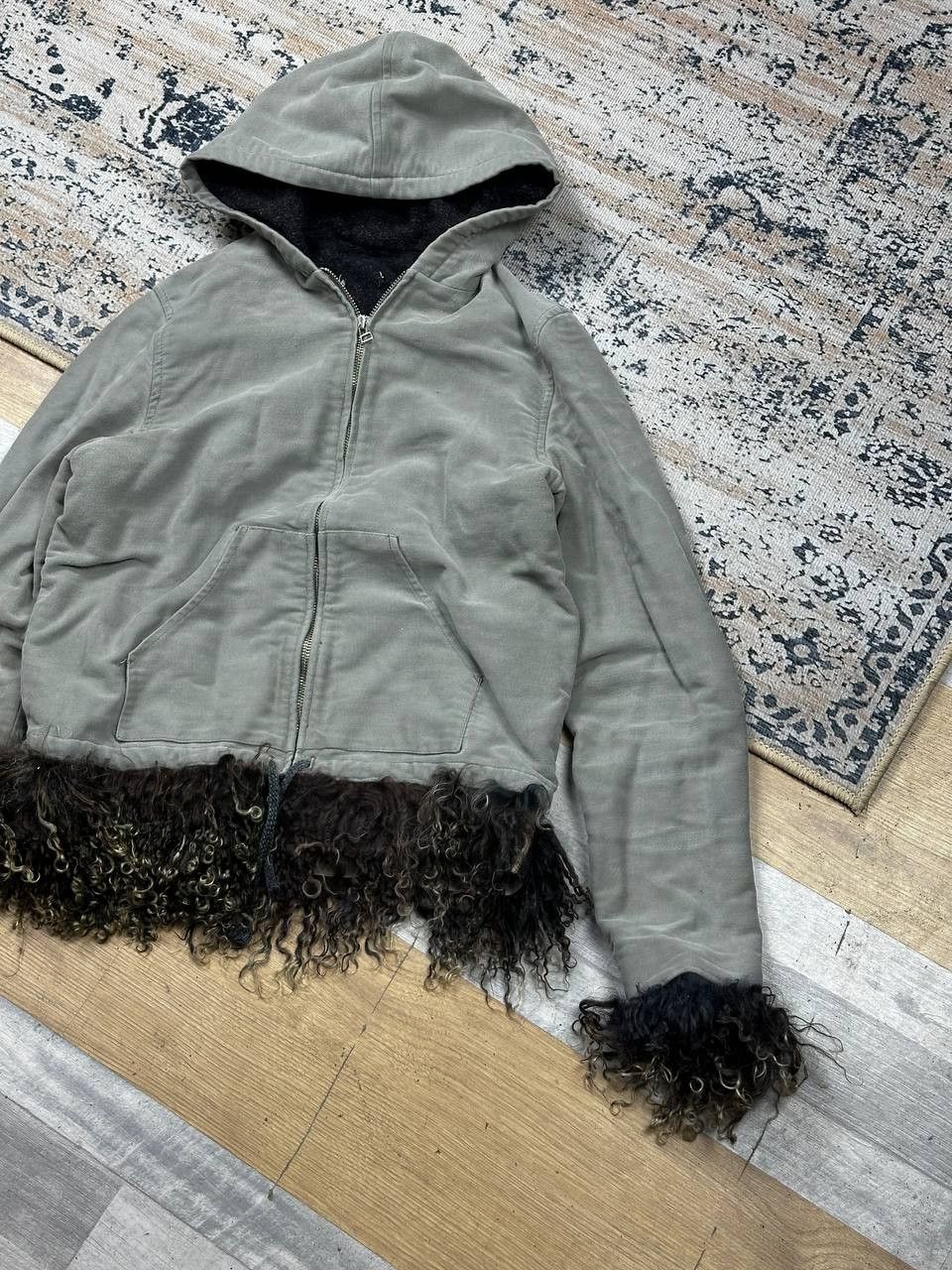 Japanese Brand Crazy Y2K Abercrombie Style Avant Garde Slim Fur Hoodie Size US S / EU 44-46 / 1 - 1 Thumbnail