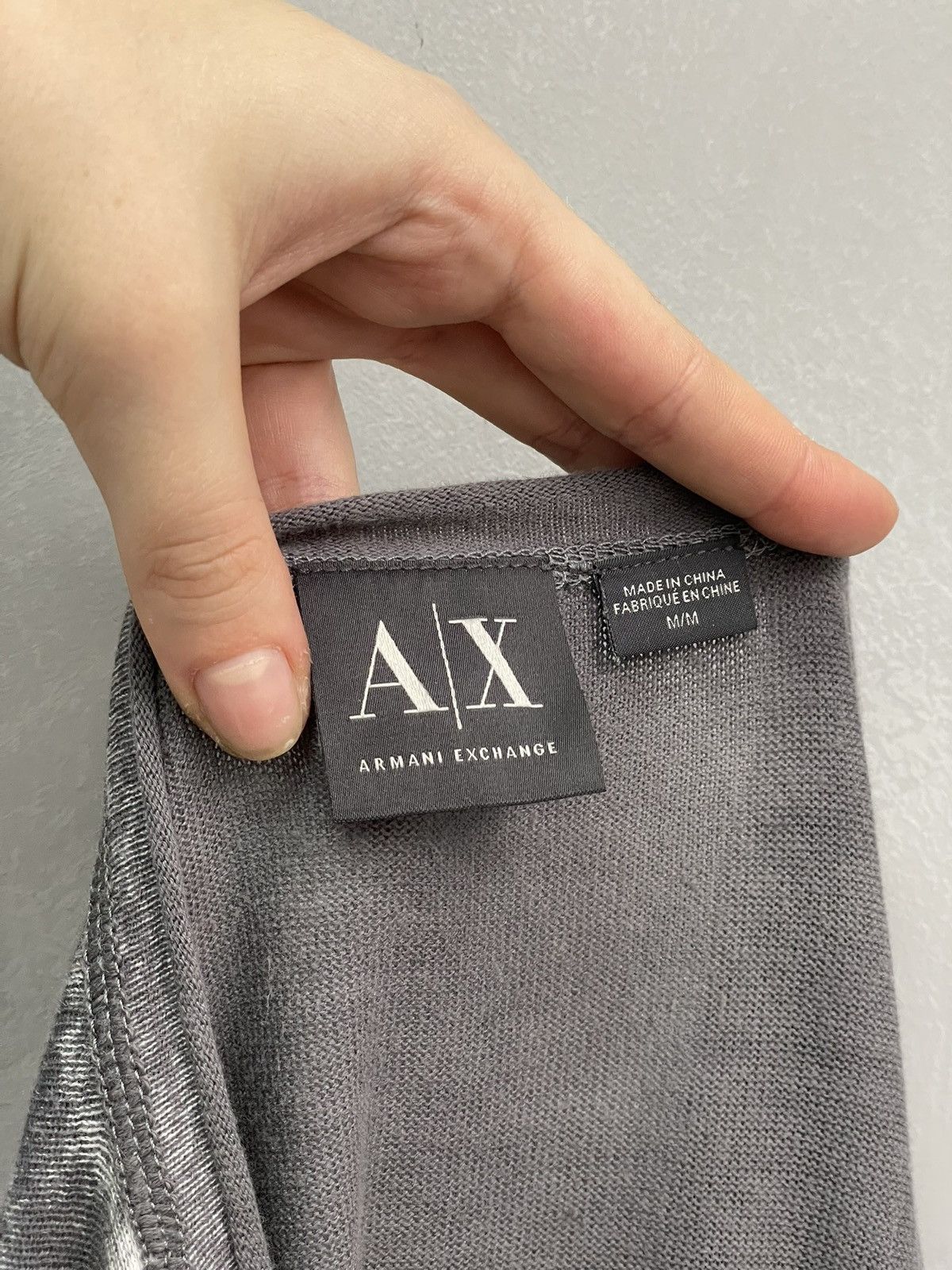 Armani Exchange Armani Exchange grey eagle print Y2K washed longsleeve Size US M / EU 48-50 / 2 - 11 Thumbnail