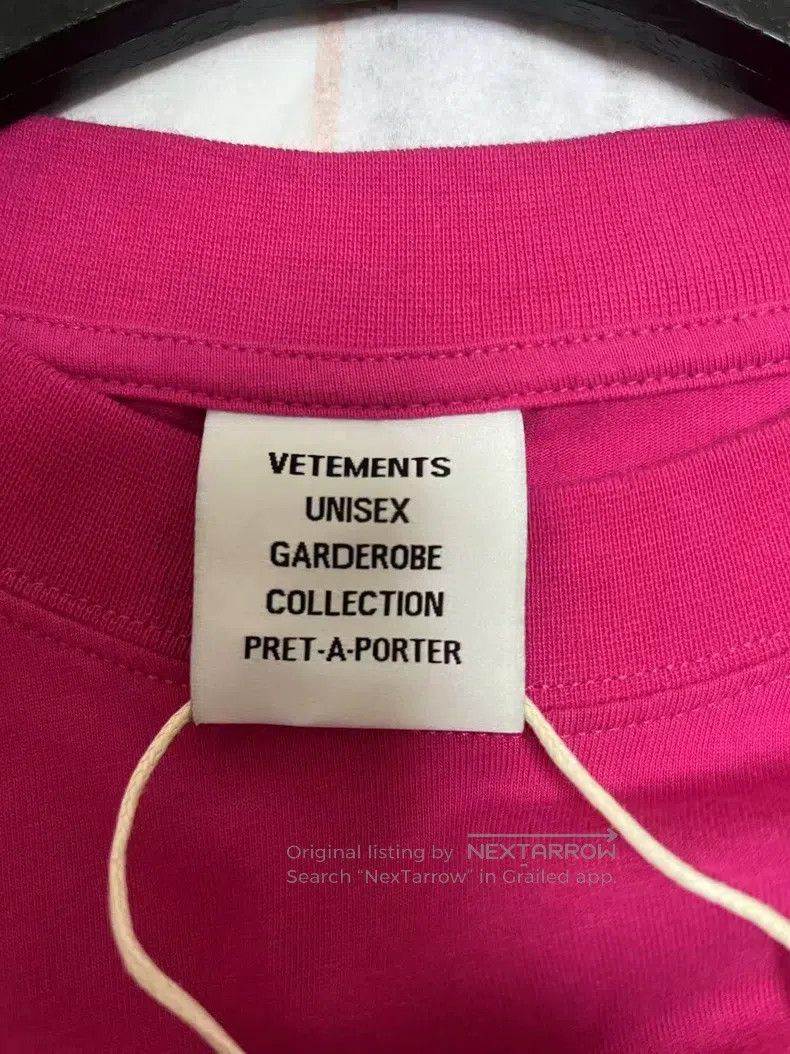 Vetements VETEMENTS Gradient Pink Letter Short Sleeve Size US XS / EU 42 / 0 - 3 Thumbnail