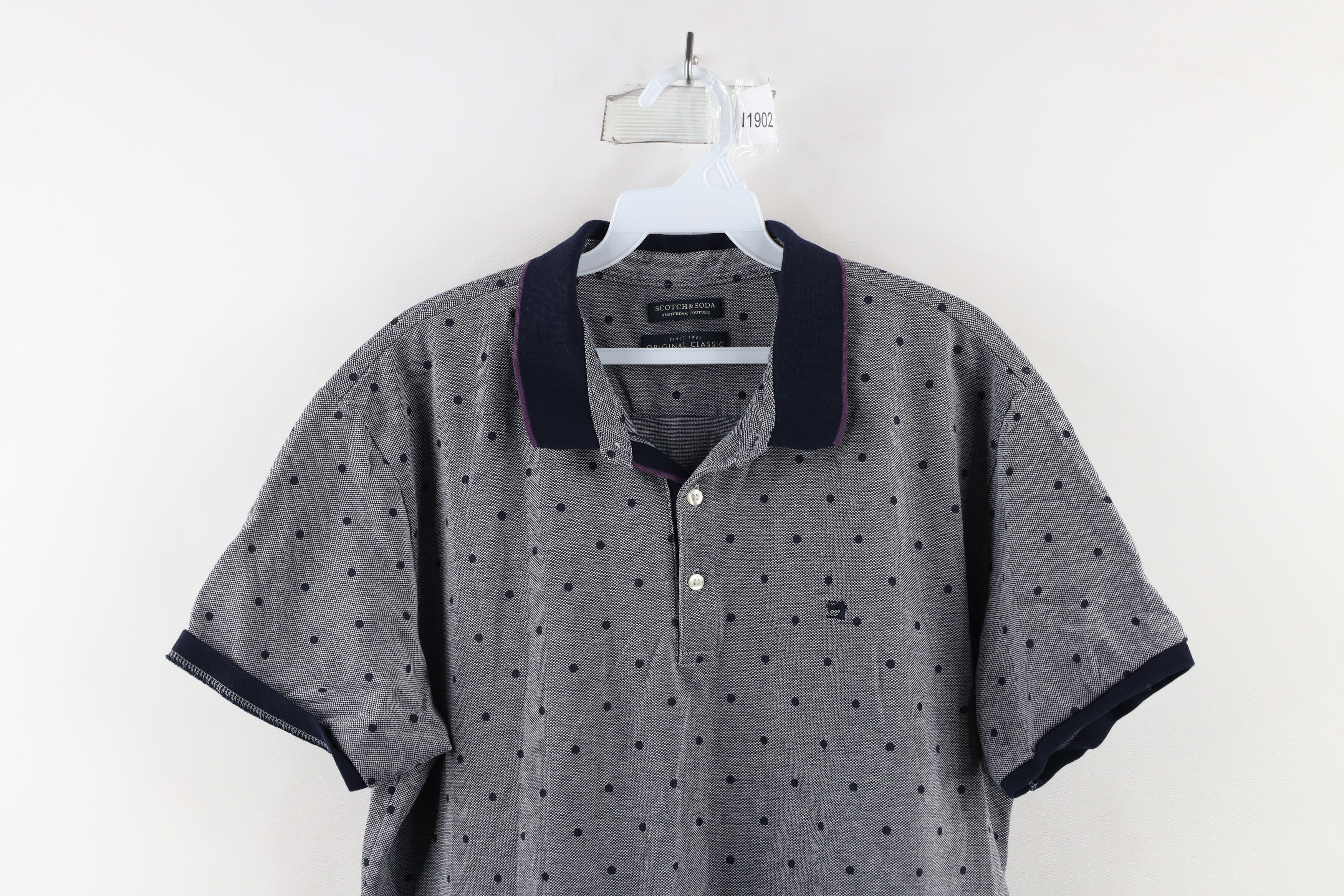 Vintage Scotch & Soda Classic Fit Polka Dot Collared Golf Polo Shirt Size US XL / EU 56 / 4 - 2 Thumbnail