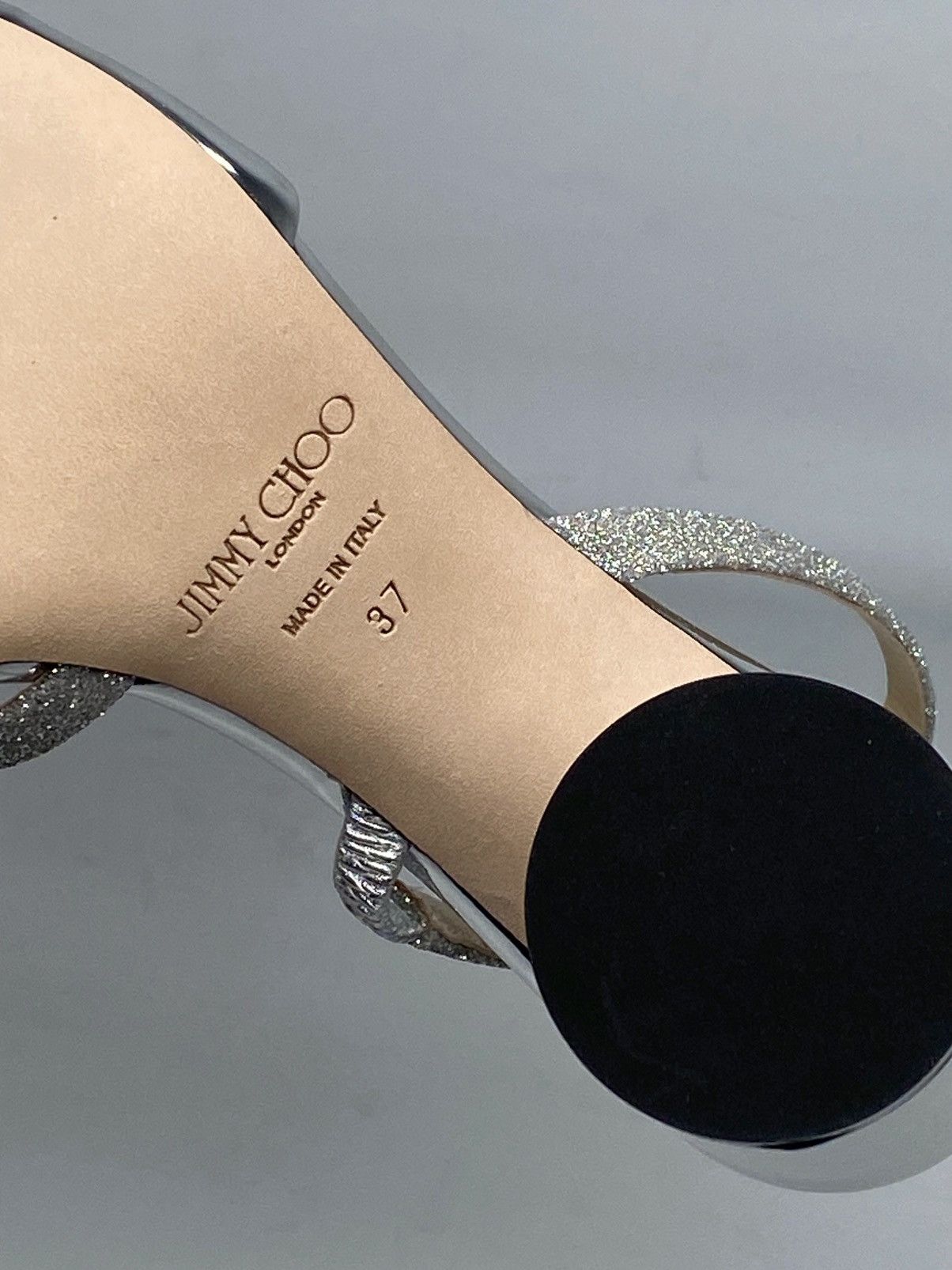 Jimmy Choo Jimmy Choo Plum Metallic Glitter Slingback Sandals size 37 Size US 7 / IT 37 - 11 Thumbnail
