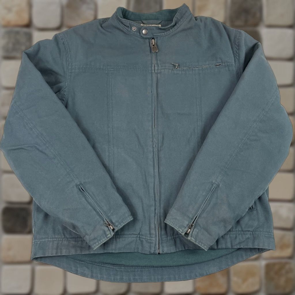 Vintage Duluth Jacket Mens Large Blue Canvas Workwear Bomber Zip Pockets Lined Zippered Cuffs L Size US L / EU 52-54 / 3 - 1 Thumbnail
