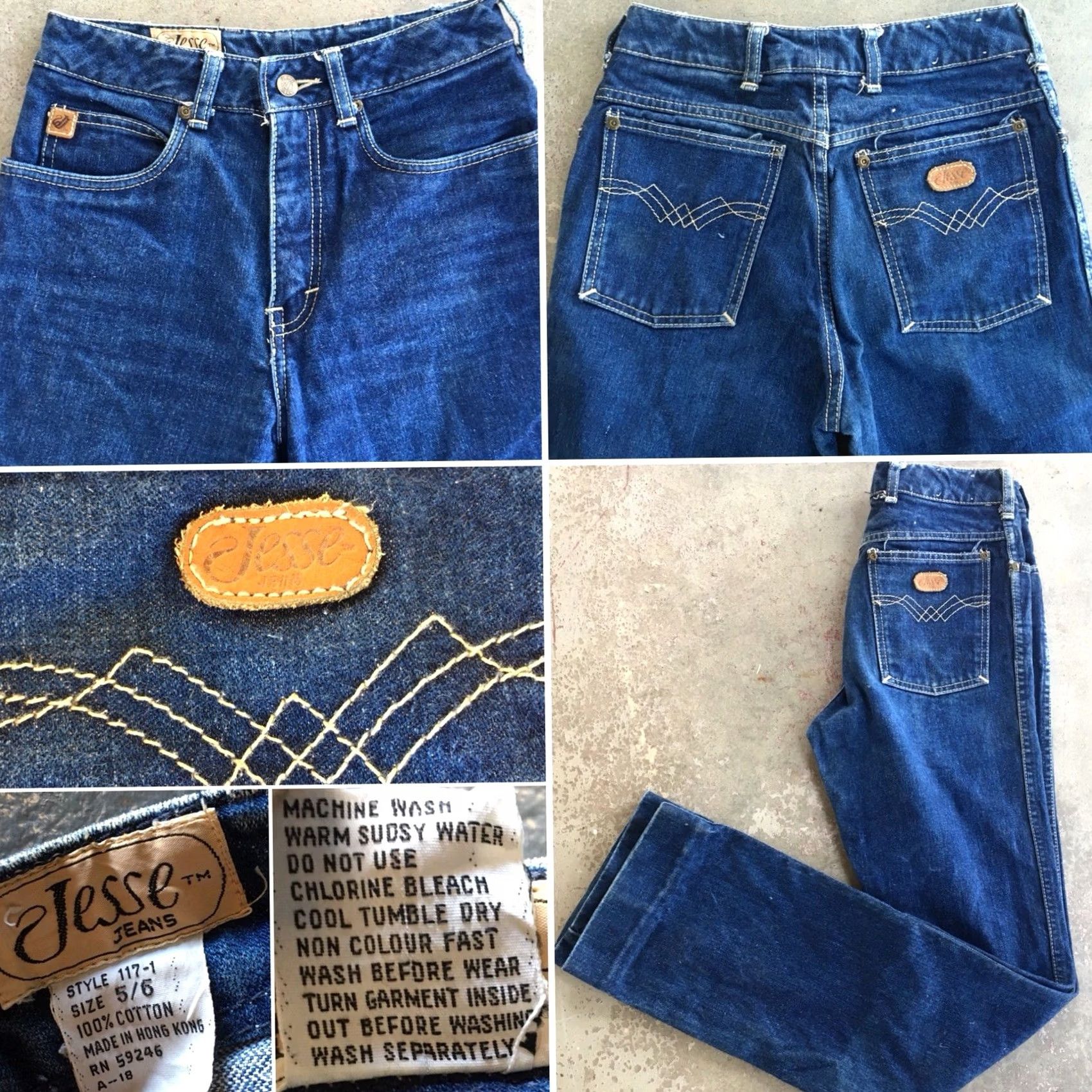 Vintage VINTAGE Jesse Jeans 1980s 1970s Blue Denim Jeans Size 6 25.5 in Waist Size 28" / US 6 / IT 42 - 2 Thumbnail