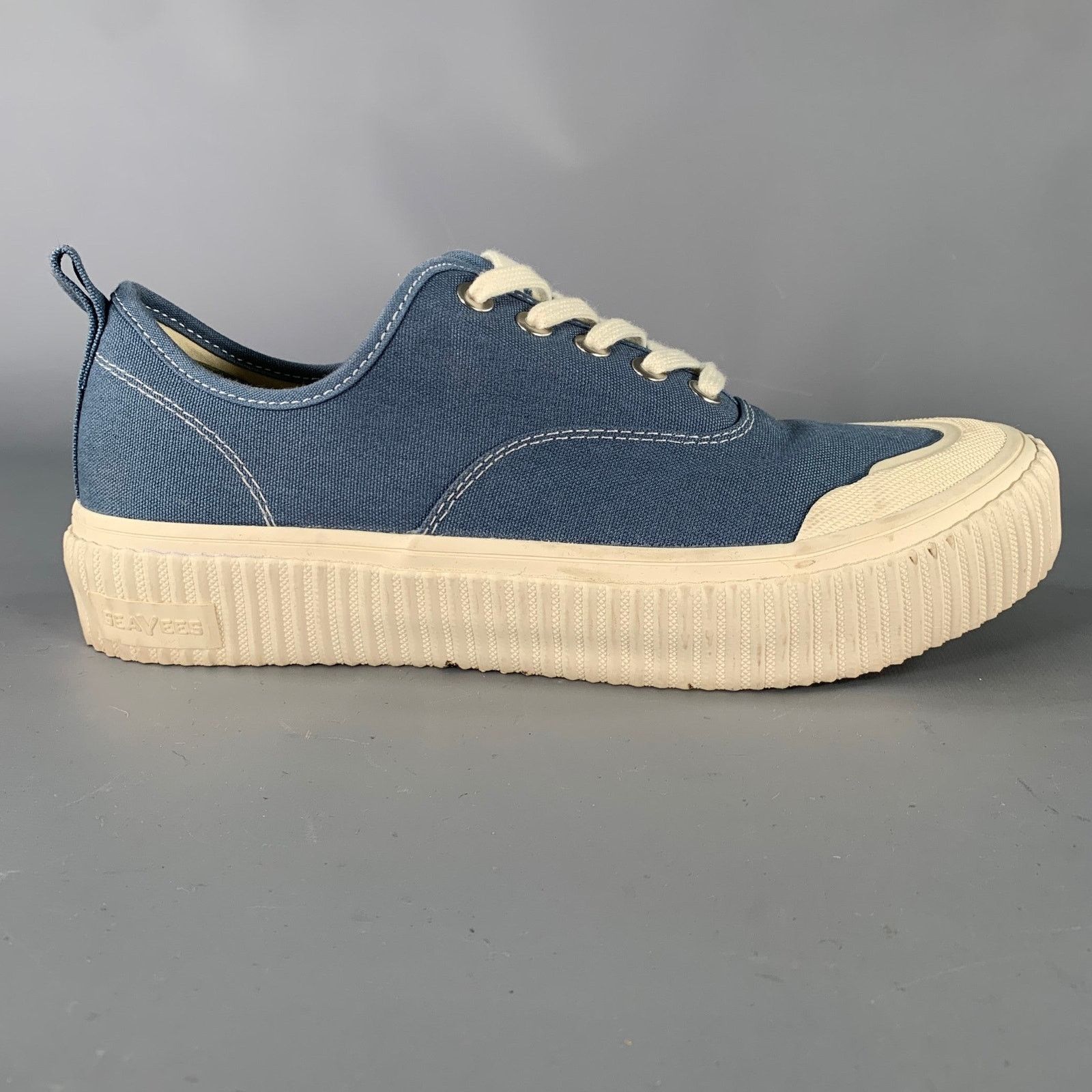 SeaVees SEAVEES Size 9.5 Blue Canvas Platform Sneakers Size US 9.5 / EU 42-43 - 2 Thumbnail