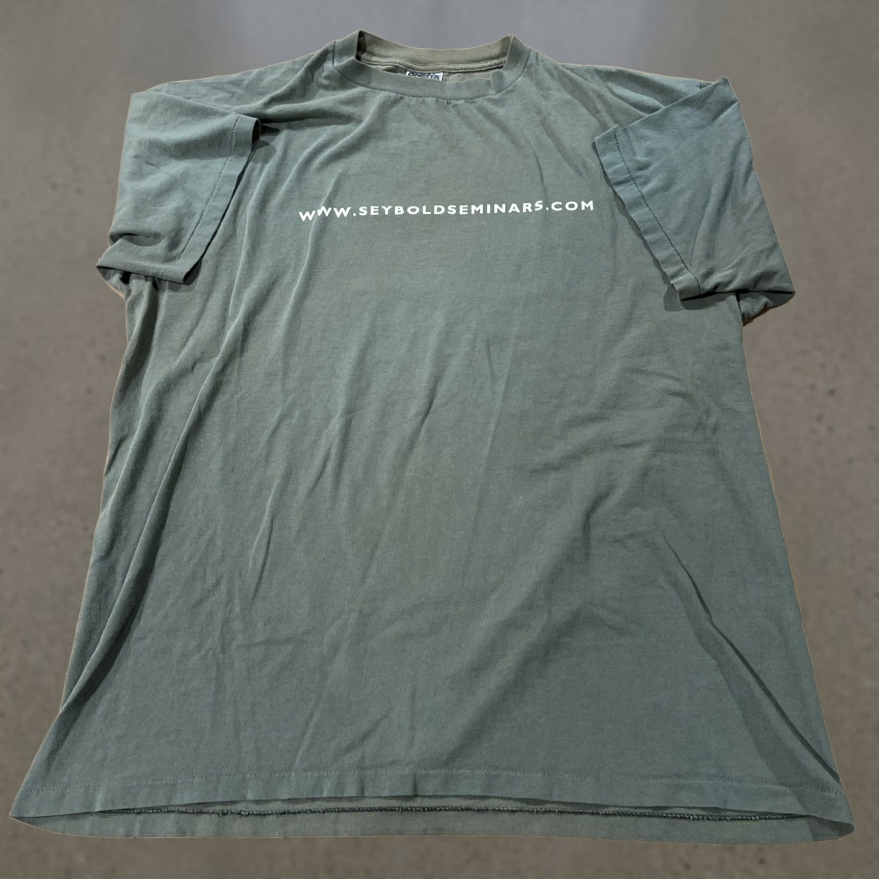 Vintage VINTAGE Seybold Seminars World Tour Shirt Olive Green Paris XL Men Short Sleeve Green Vintage Paris Theme Mens XL Size US XL / EU 56 / 4 - 1 Thumbnail