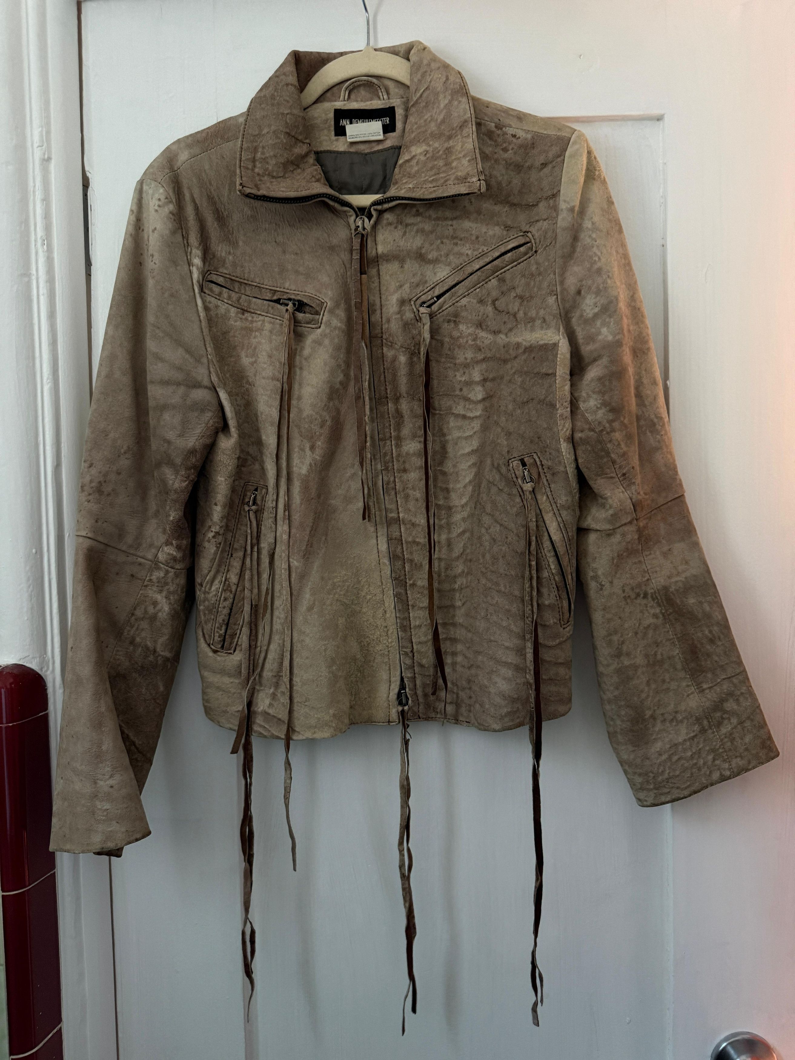 Ann demeulemeester 06ss カンガルーレザー ジャケット Ann Demeulemeester AW06 Leather Rider Jacket | Archive – DRIEW