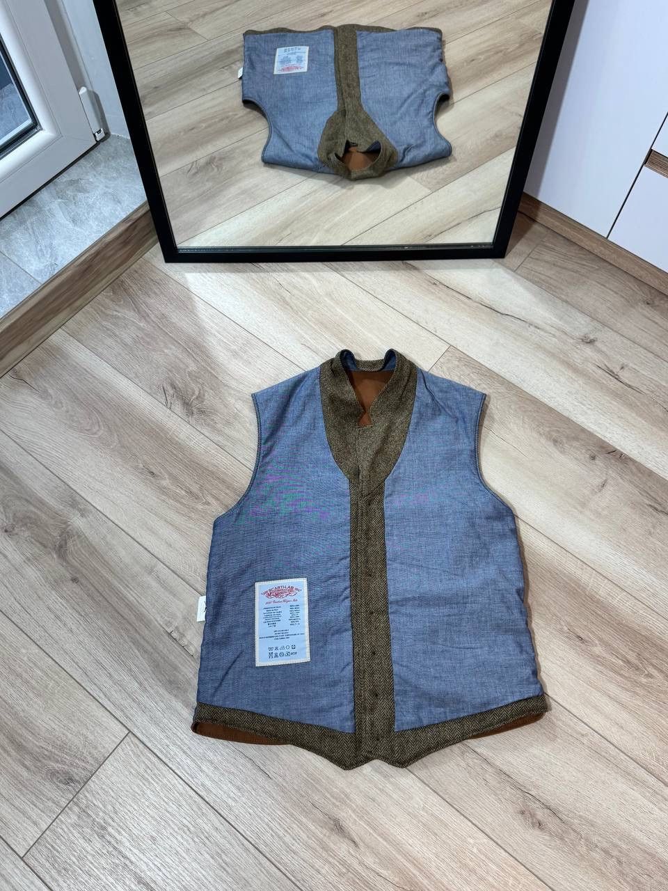 Scarti-Lab Scarti Lab WorkWear Brown Tweed Vest Gillet Size S Size 38S - 5 Thumbnail