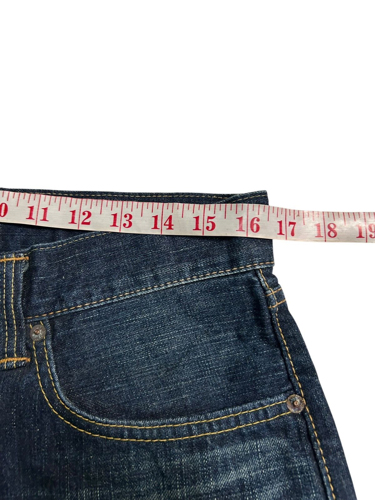 Japanese Brand × Kapital × Vintage Edwin Selvedge Vintage Japanese Short Denim jeans Size US 33 - 13 Thumbnail