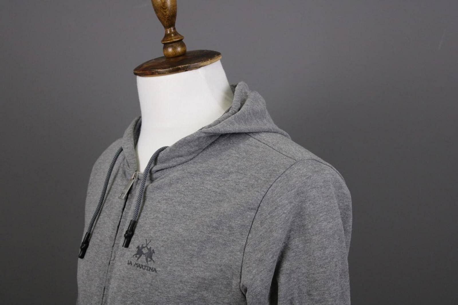 La Martina La Martina Buenos Aires Gray Knit Hooded Track Jacket Size M Size US M / EU 48-50 / 2 - 10 Thumbnail